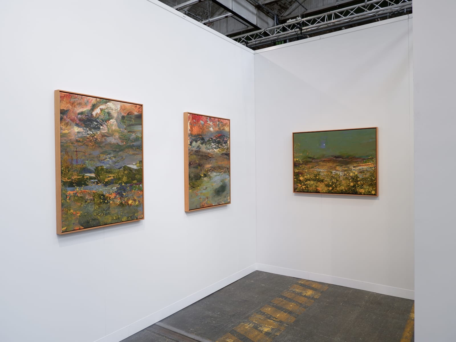 Brigade Gallery at Enter Art Fair 2025, presenting work by Petra Cortright, Ken Taylor Reynaga, Birk Bjørlo and Davide Hjort Di Fabio.