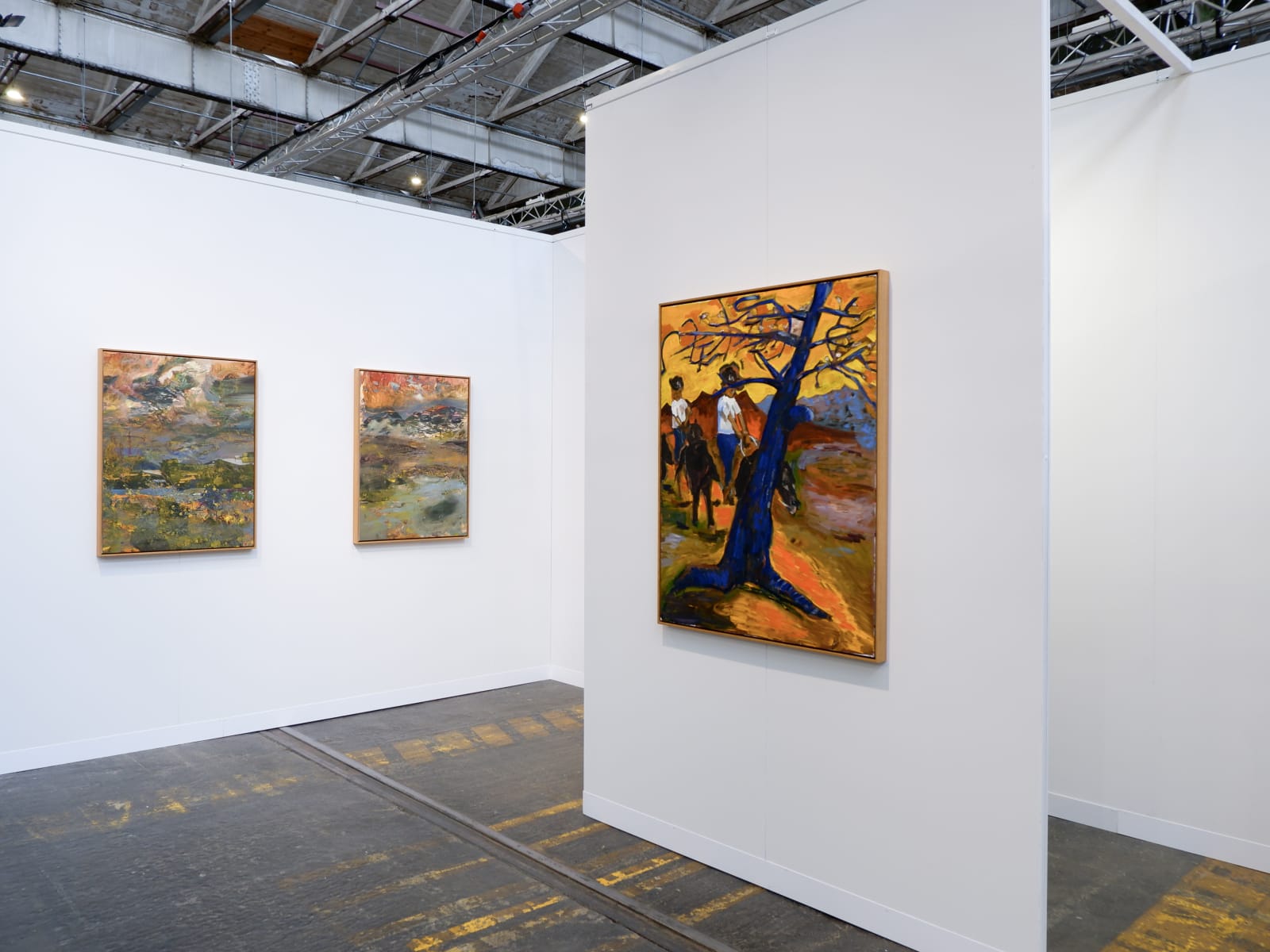 Brigade Gallery at Enter Art Fair 2025, presenting work by Petra Cortright, Ken Taylor Reynaga, Birk Bjørlo and Davide Hjort Di Fabio.