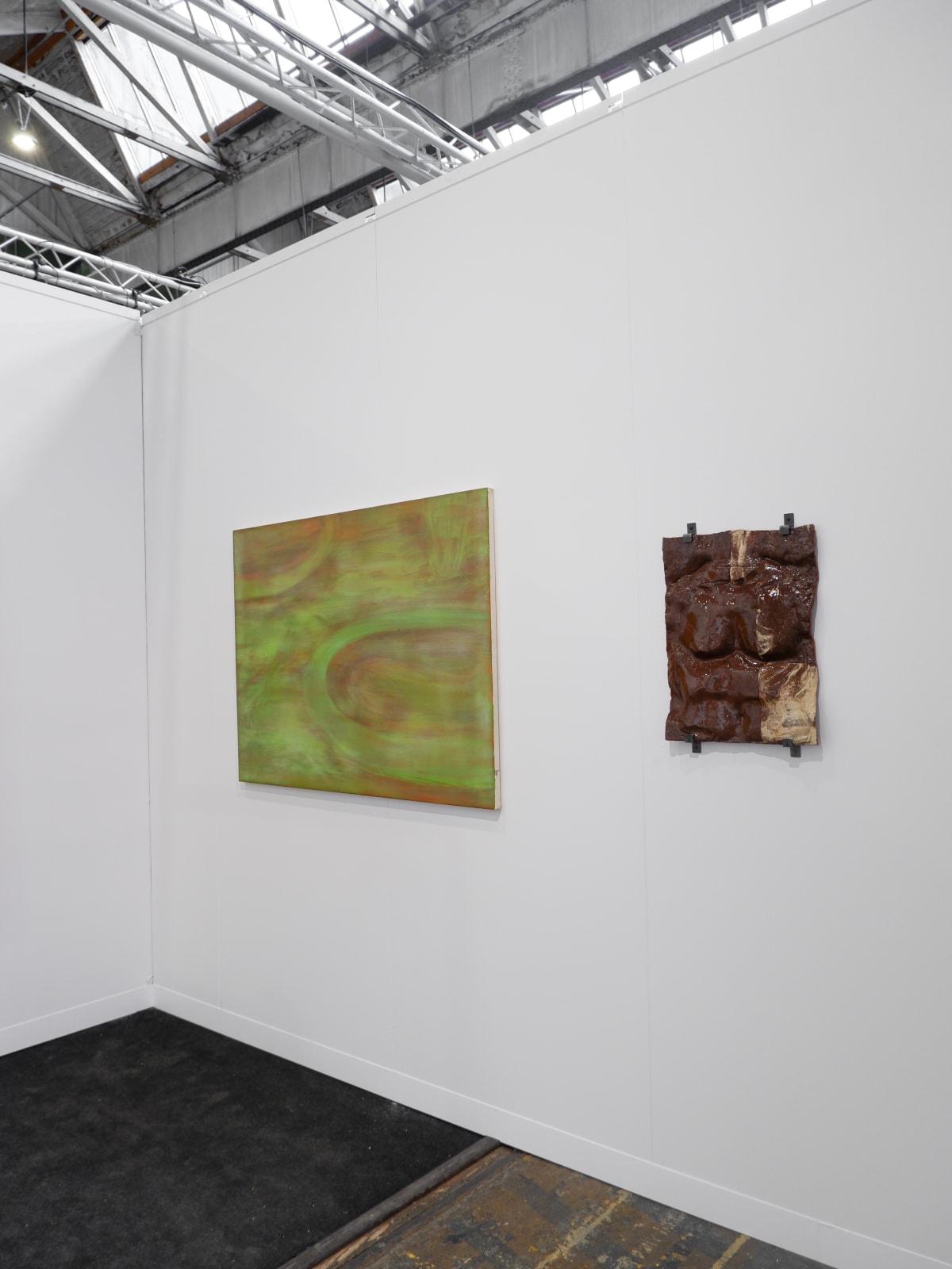 Brigade Gallery at Enter Art Fair 2025, presenting work by Petra Cortright, Ken Taylor Reynaga, Birk Bjørlo and Davide Hjort Di Fabio.