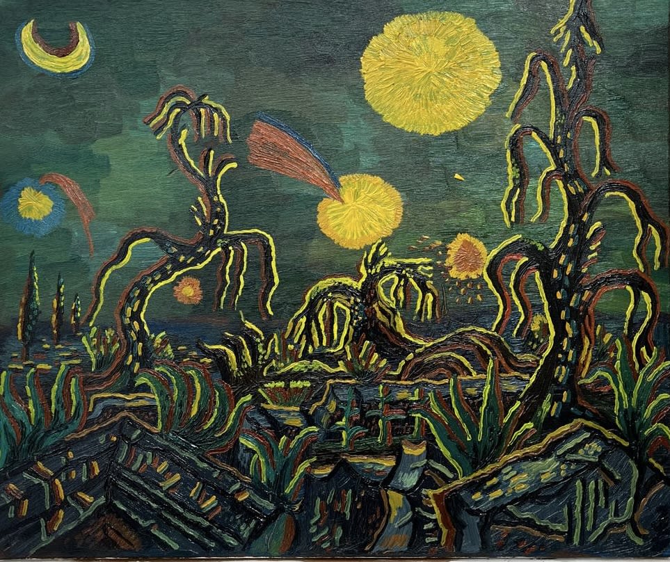 Miroslav Pomichal, Apocalyptic Landscape with Larch Trees, 2025