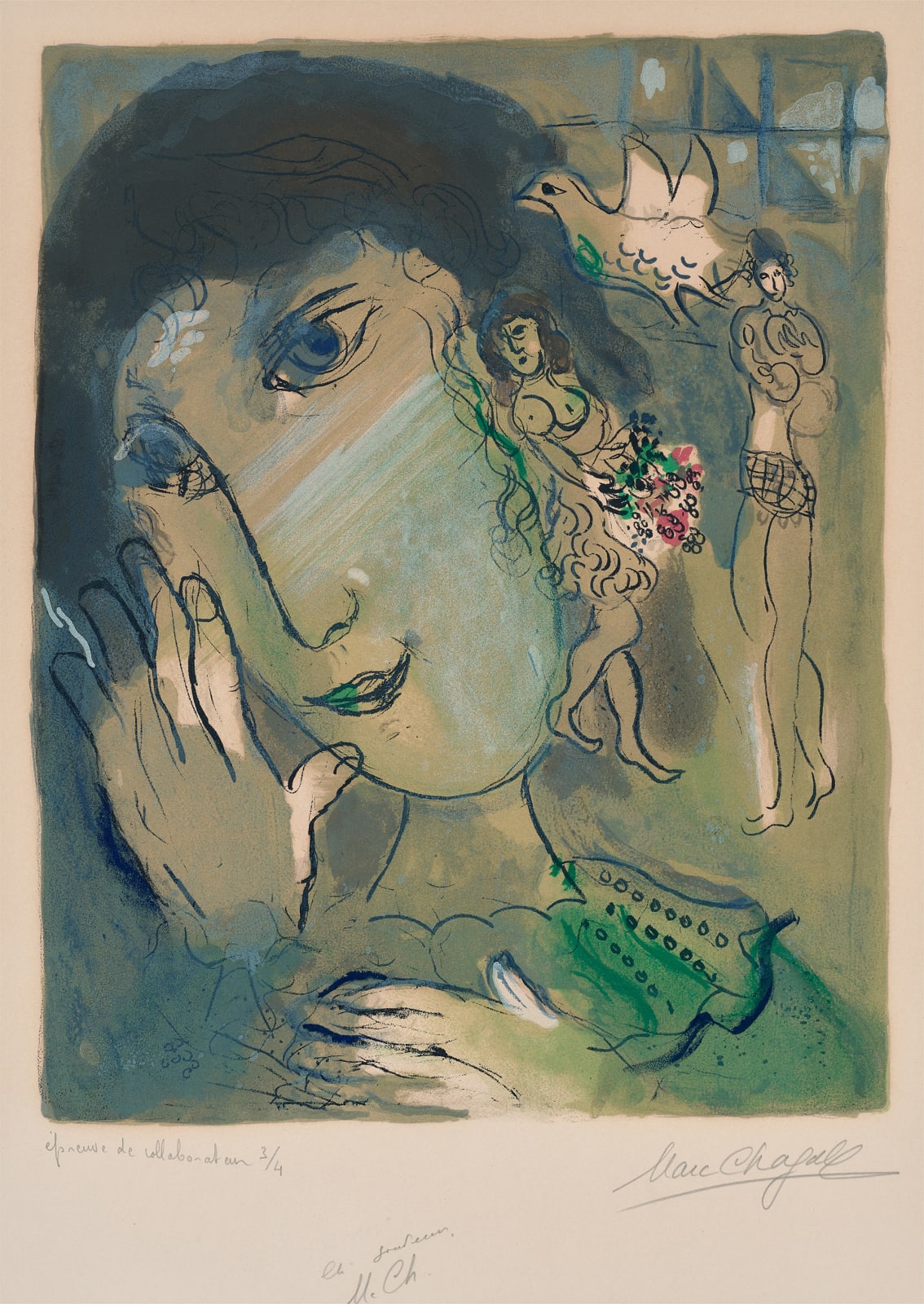 MARC CHAGALL, Le poète (The Poet)
