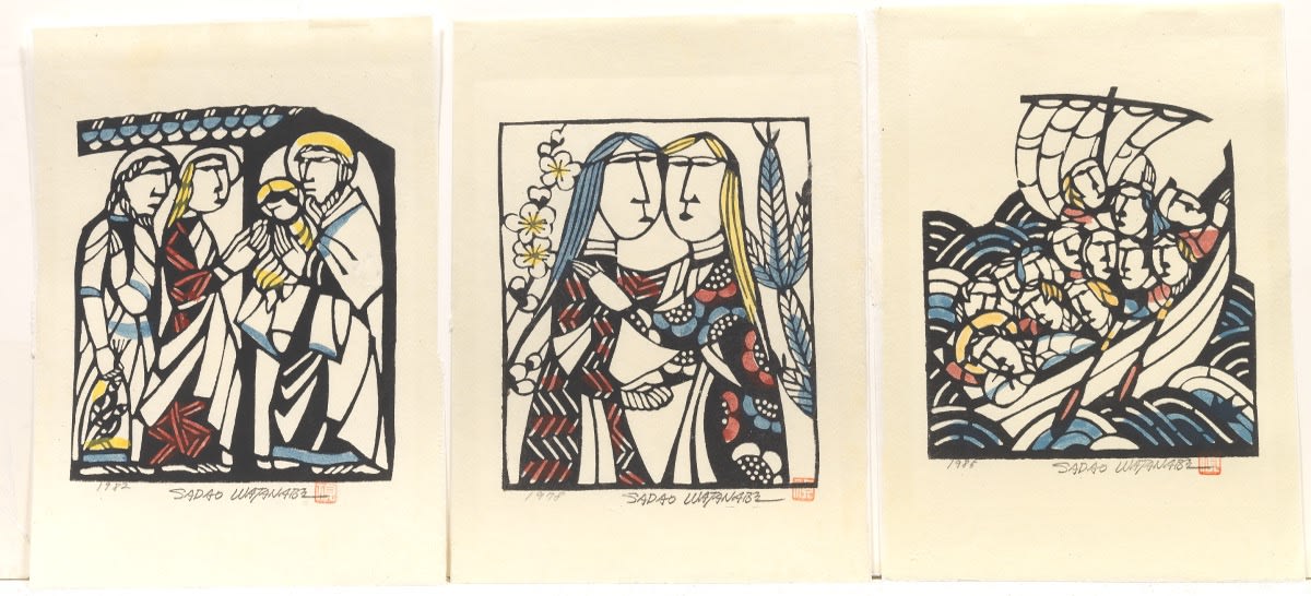 Sadao Watanabe, Print : Three Stencil Prints , 1982