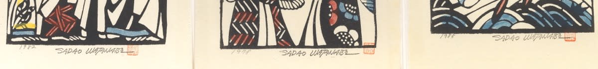 Sadao Watanabe, Print : Three Stencil Prints , 1982