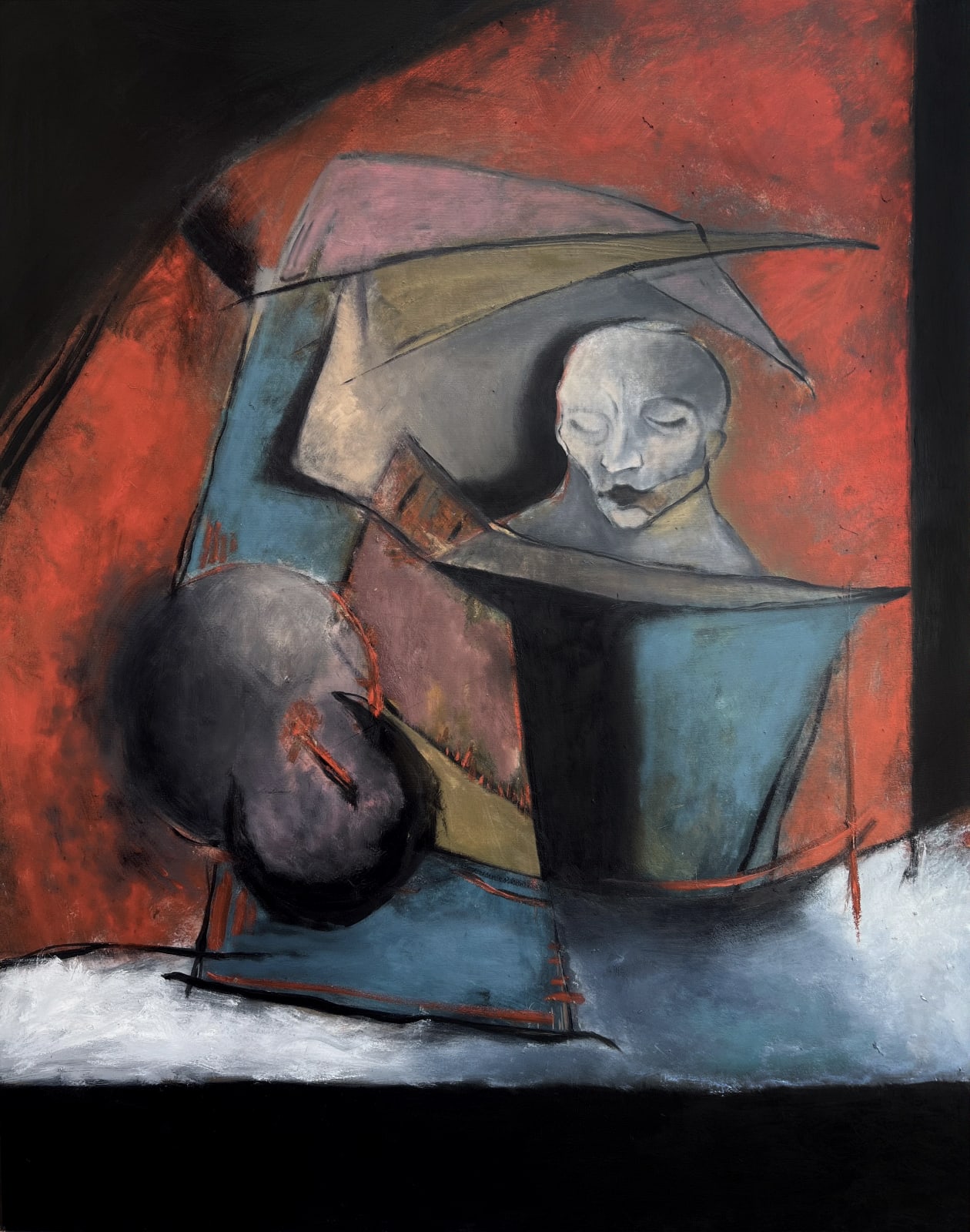 Ziyad El Mansouri, Figure at night, 2024