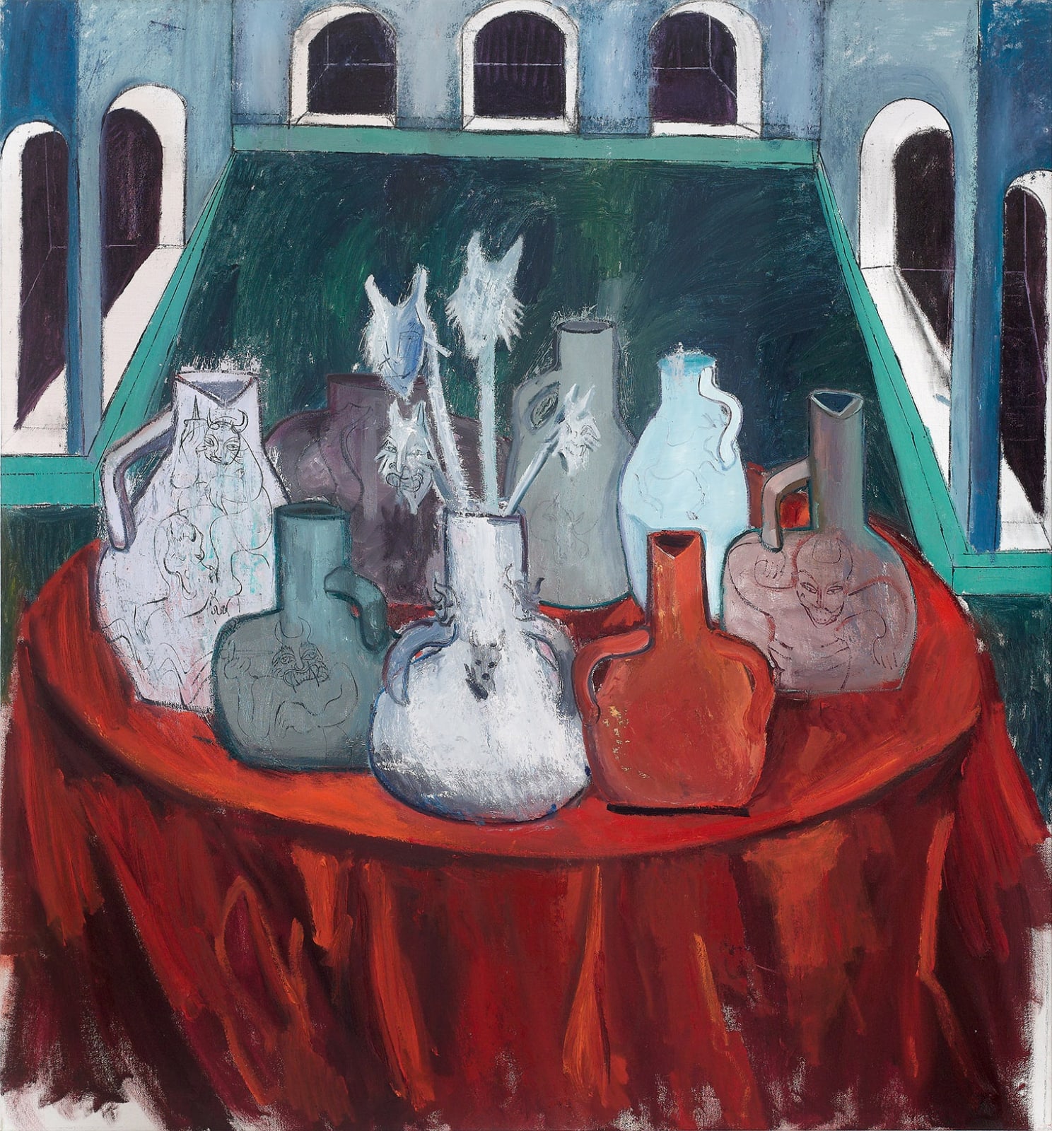 Medieval Interior and Ghost Vases 2021