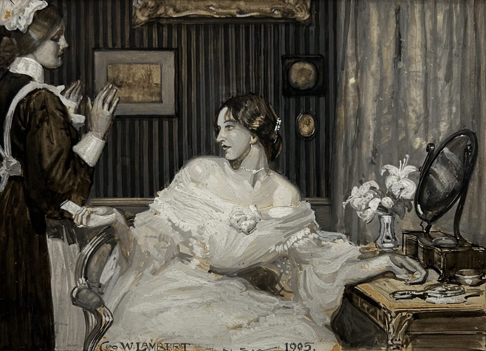 George Washington Lambert, La femme à sa toilette, 1905