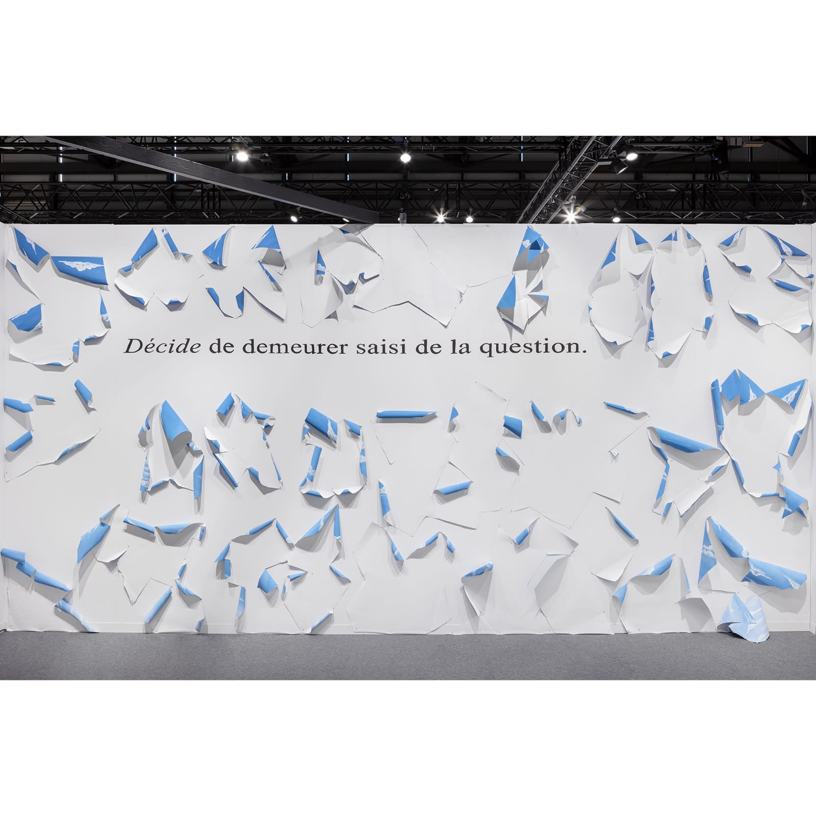 Latifa Echakhch Untitled, 2025 acrylic on canvas 350 x 700 cm (variable dimensions) unique