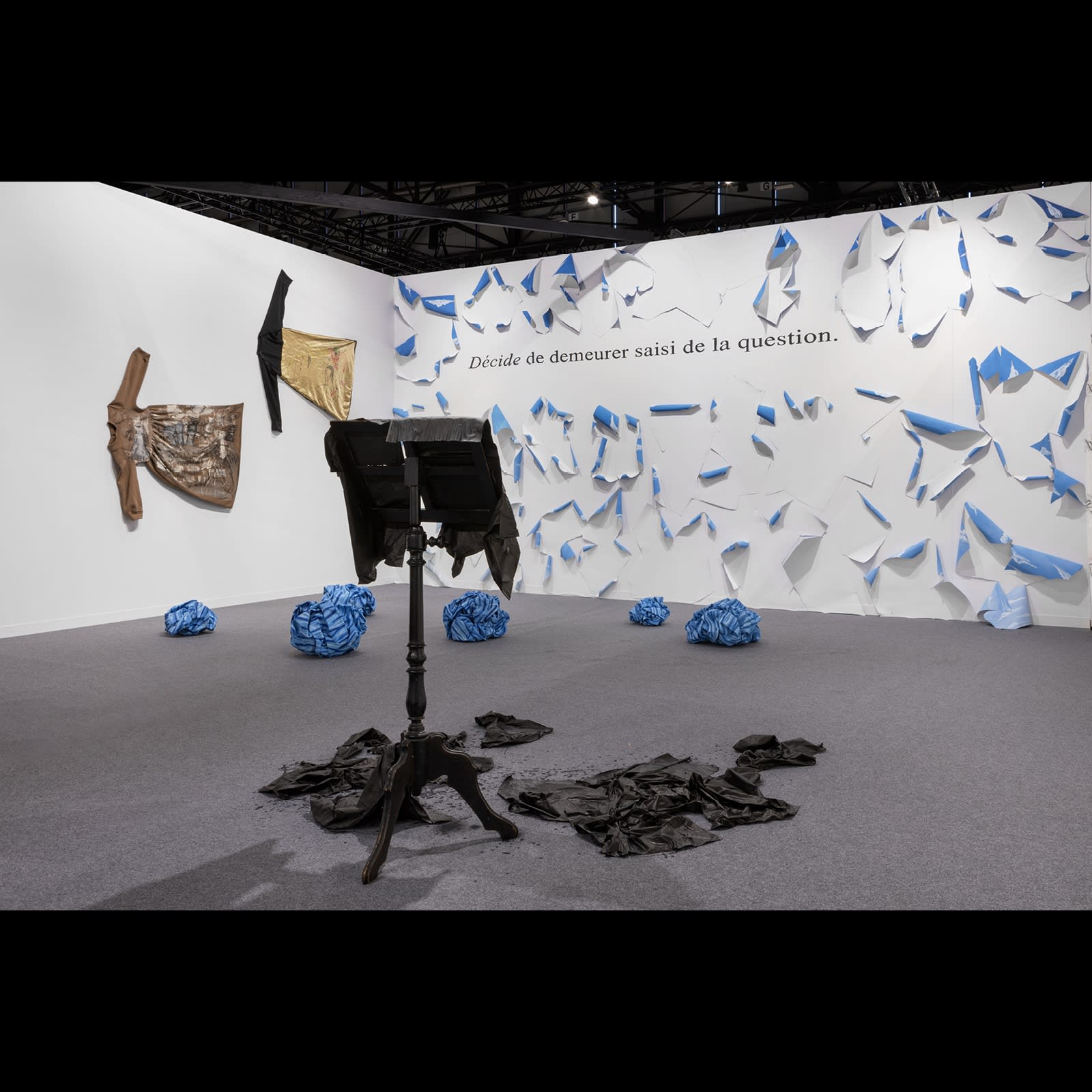 Duo exhibition Aysha E Arar and Latifa Echakhch, installation view, DVIR GALLERY, Art Geneve 2025