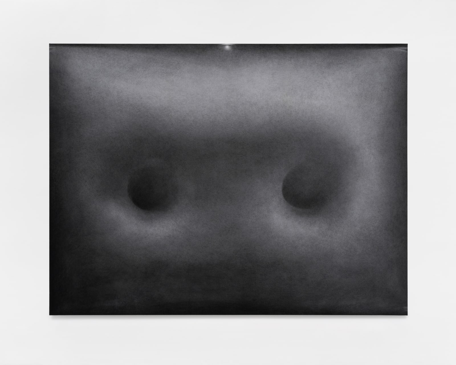 Connector II 连接体II, ZHANG Yunyao 张云垚, 2022. Graphite pencil on felt stretched on panel石墨铅笔毛毡裱于木板, 200 × 264 cm