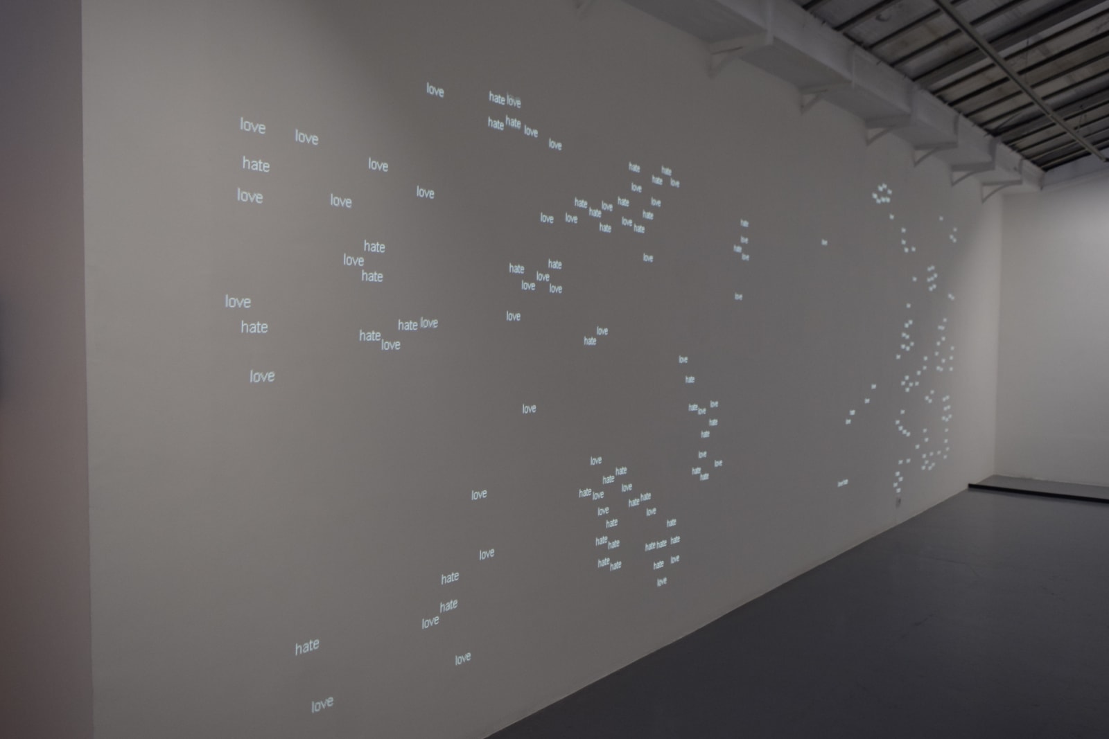 Charles Sandison, LOVE/HATE/HATE/LOVE, 2020