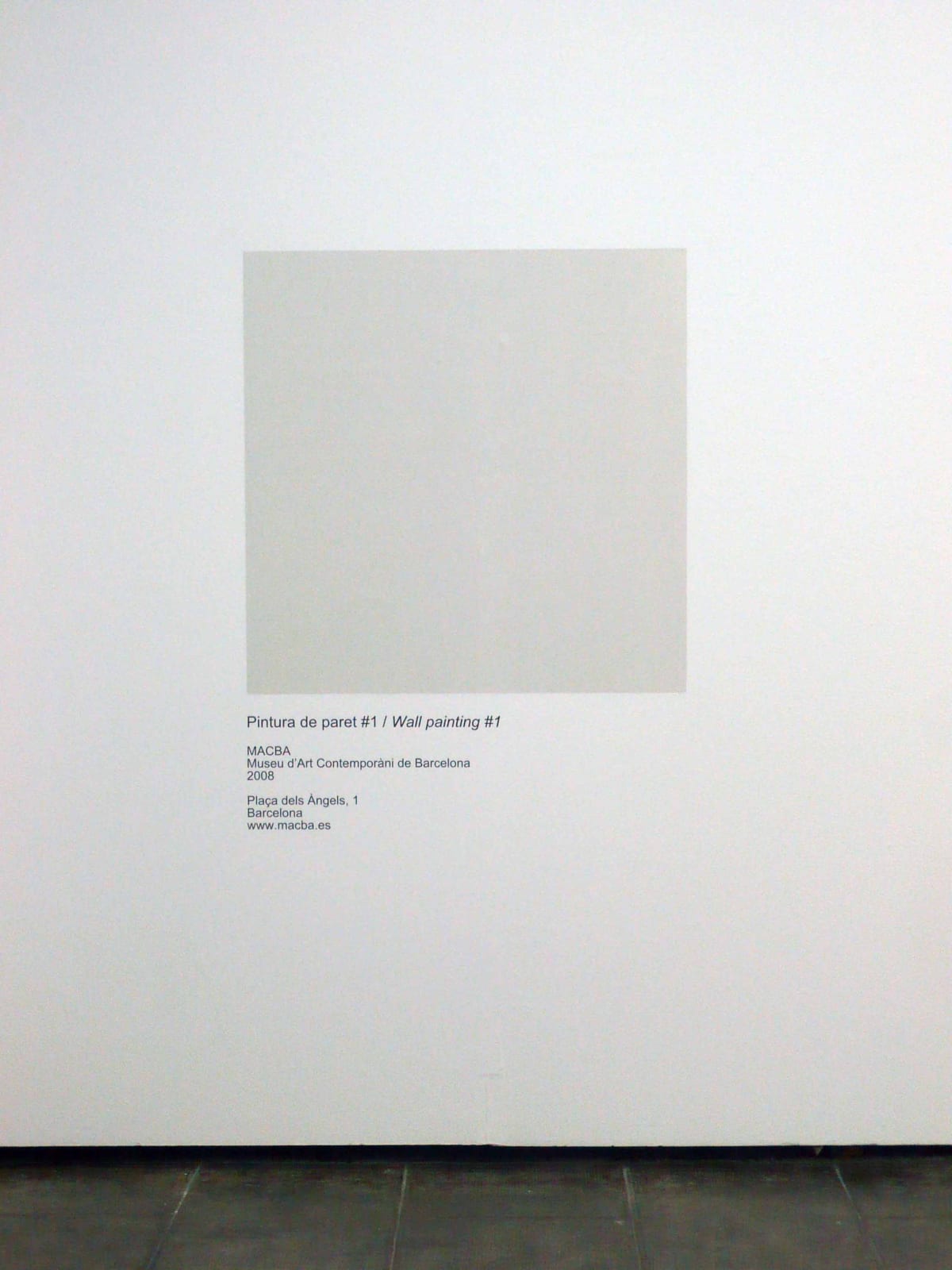 Ignasi Aballi, Wall Painting #1, 2009