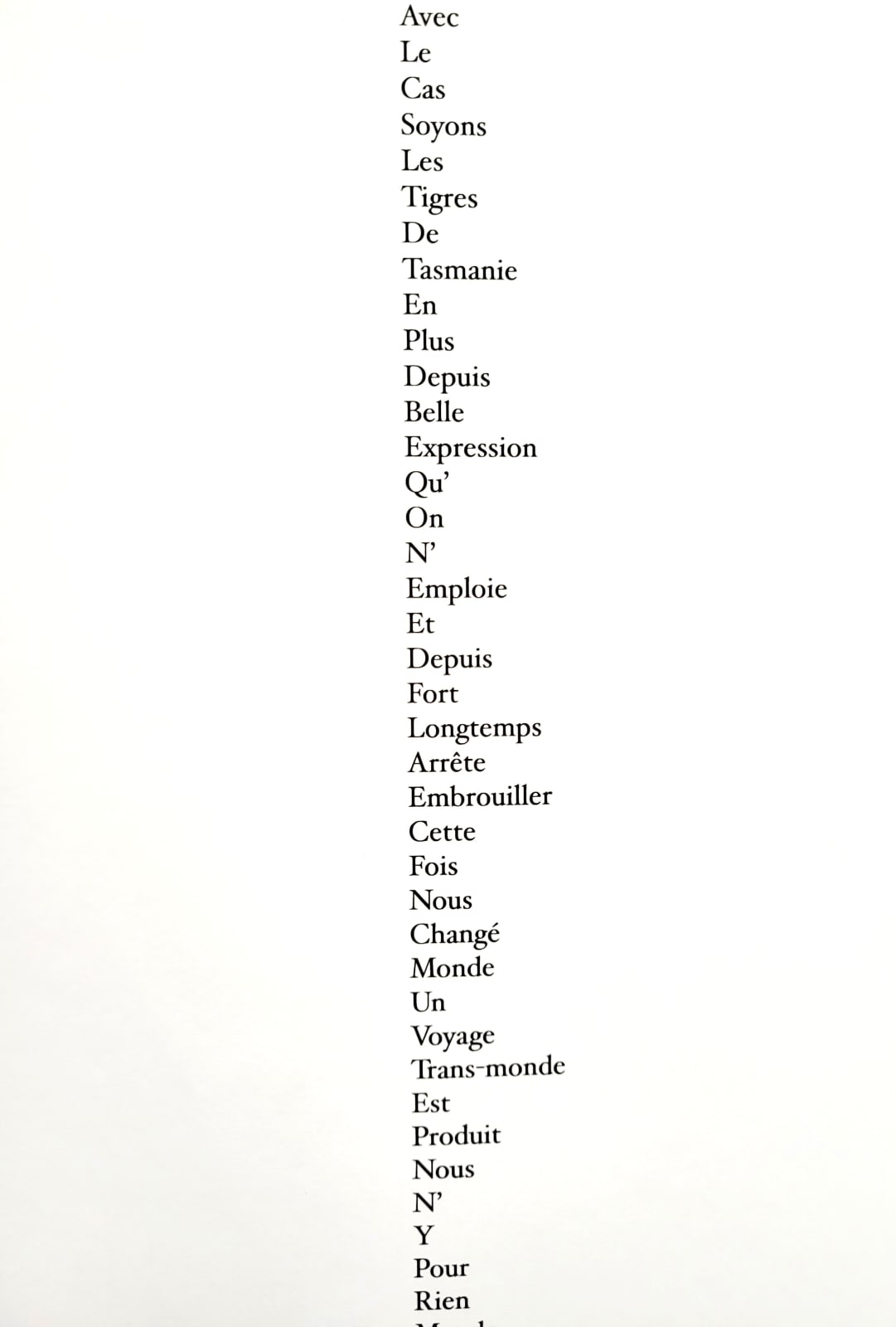 Jacques Roubaud, Chance 2, 2022