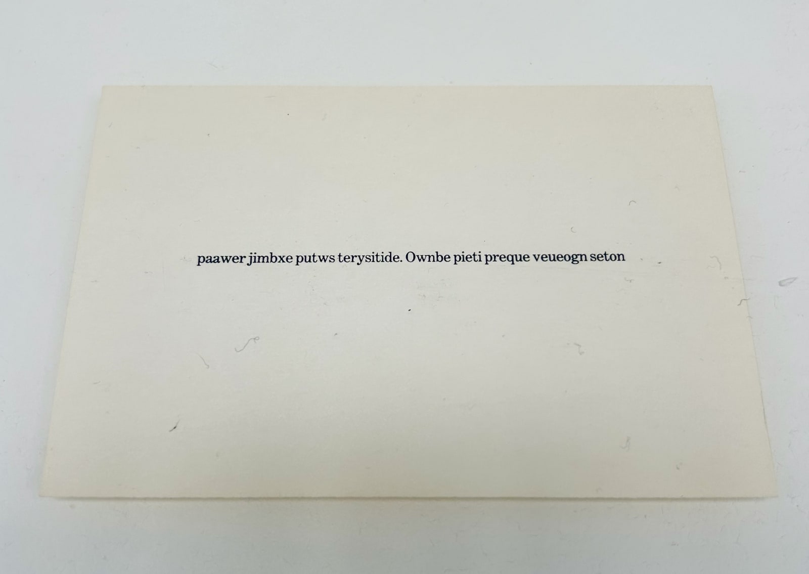 Robert Barry, Index cards (NonSense)
