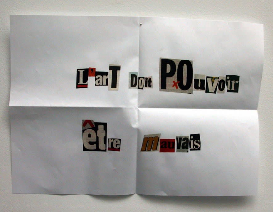 Hans-Peter Feldmann, Blackmail letter