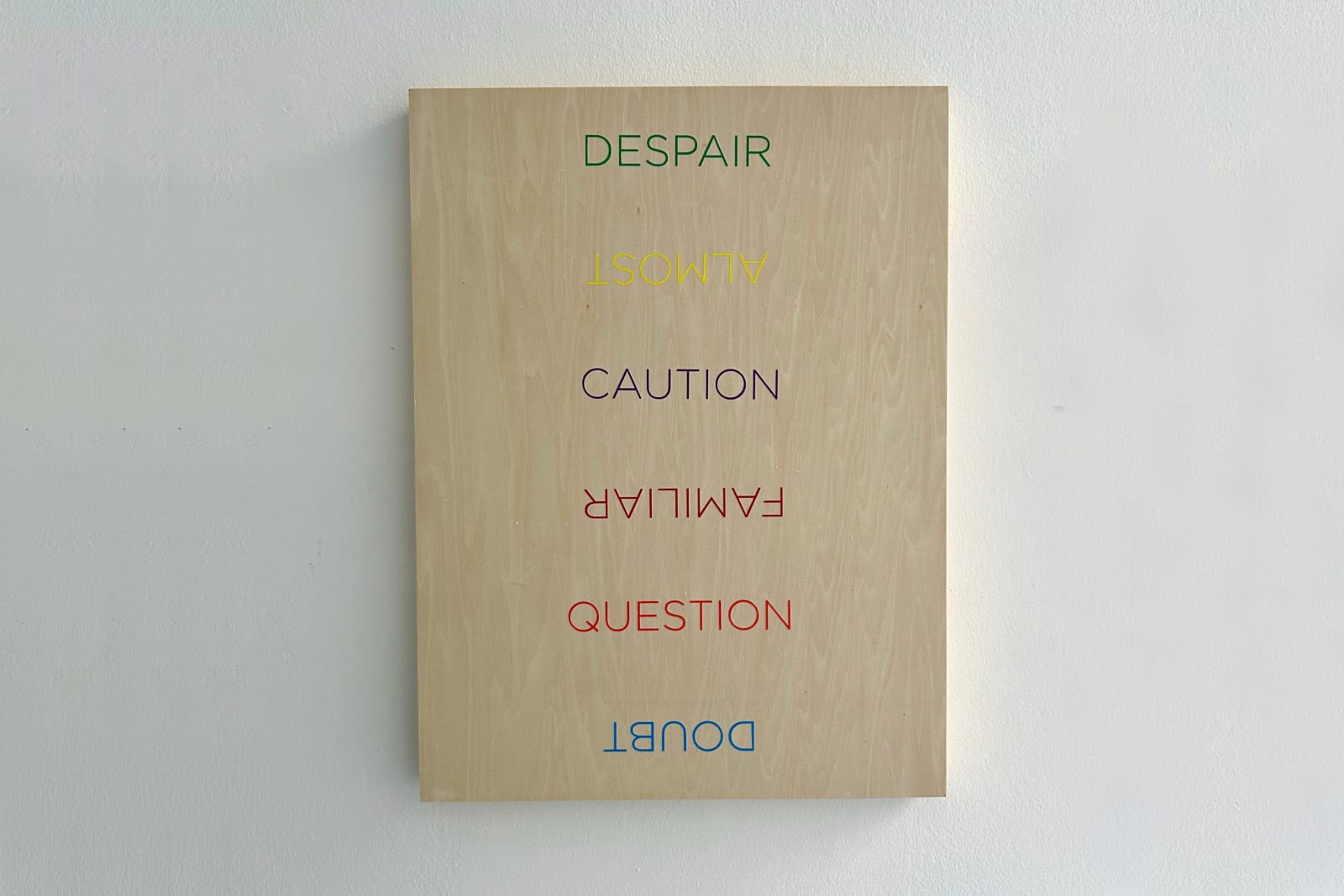 Robert Barry, Word List (DESPAIR), 2024