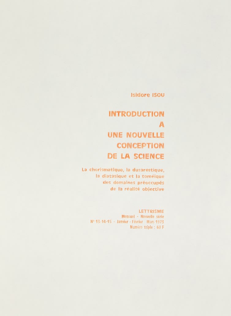 Claire Morel, Introduction à une nouvelle conception de la science, 2017