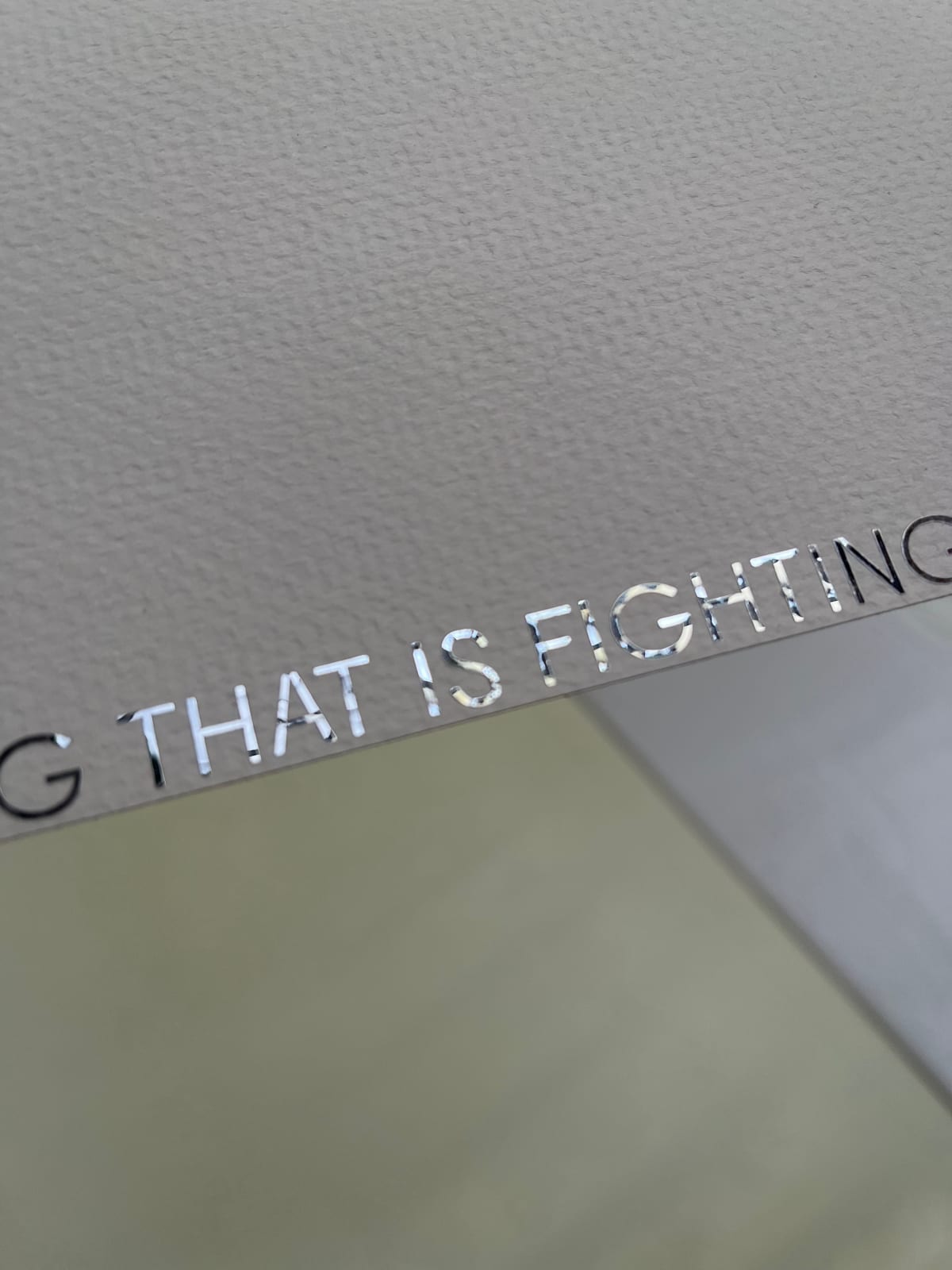 Robert Barry, Something that is fighting for it's life, 2013 - 2014