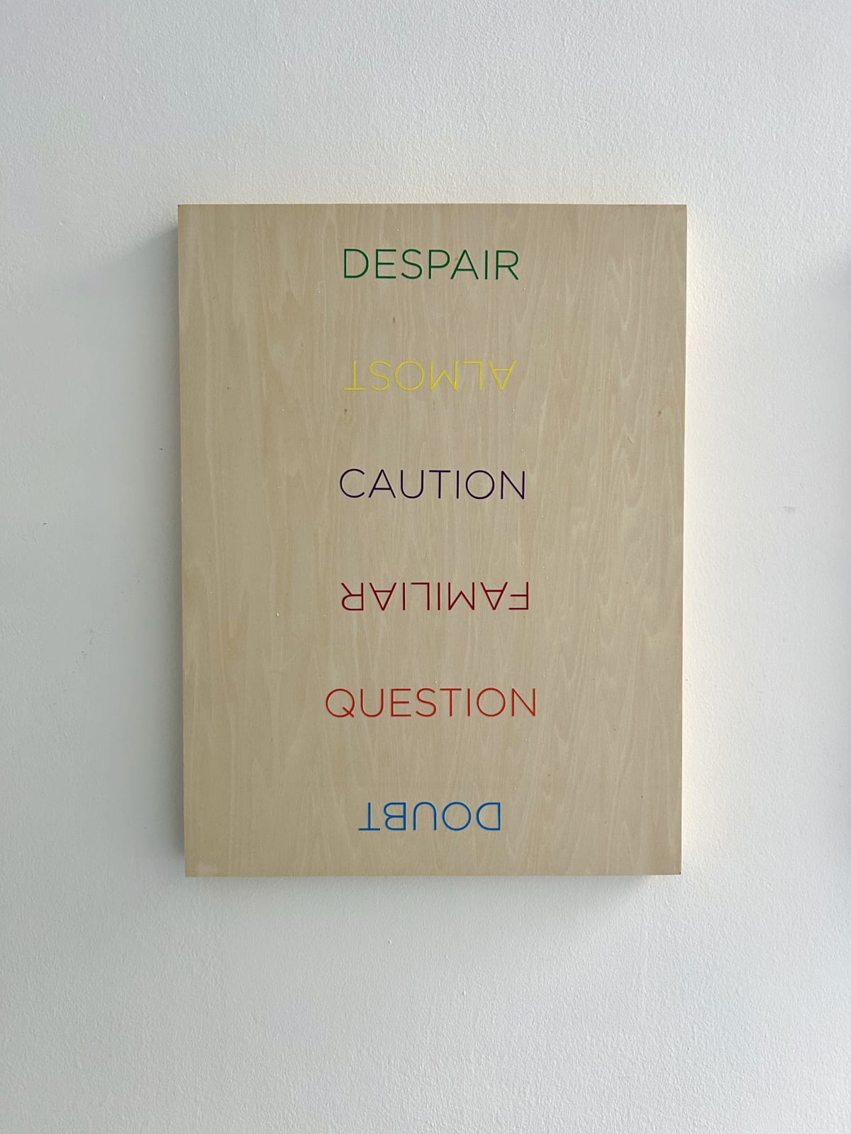 Robert Barry, Word List (DESPAIR), 2024