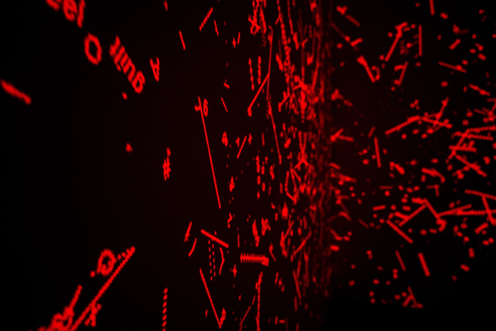 Charles Sandison, Symmetry breaking, 2022