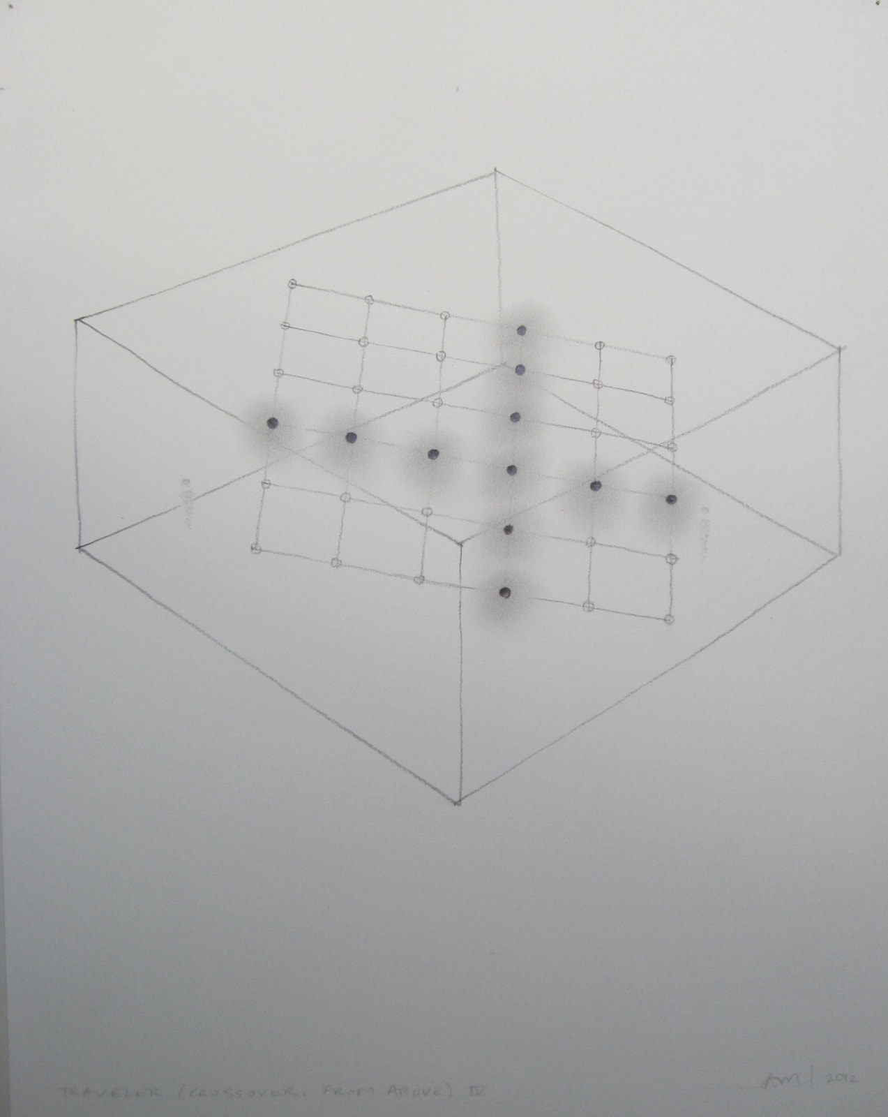 Anthony McCall, Traveler (Crossover, from Above), 2012