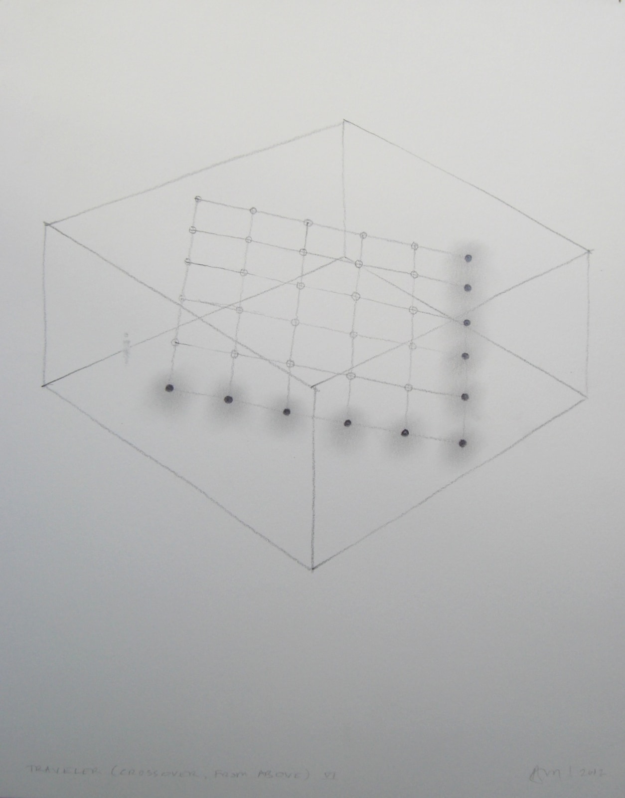 Anthony McCall, Traveler (Crossover, from Above), 2012