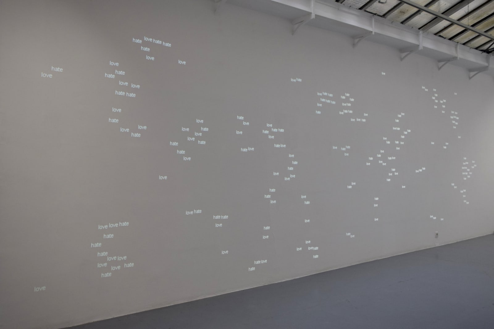 Charles Sandison, LOVE/HATE/HATE/LOVE, 2020