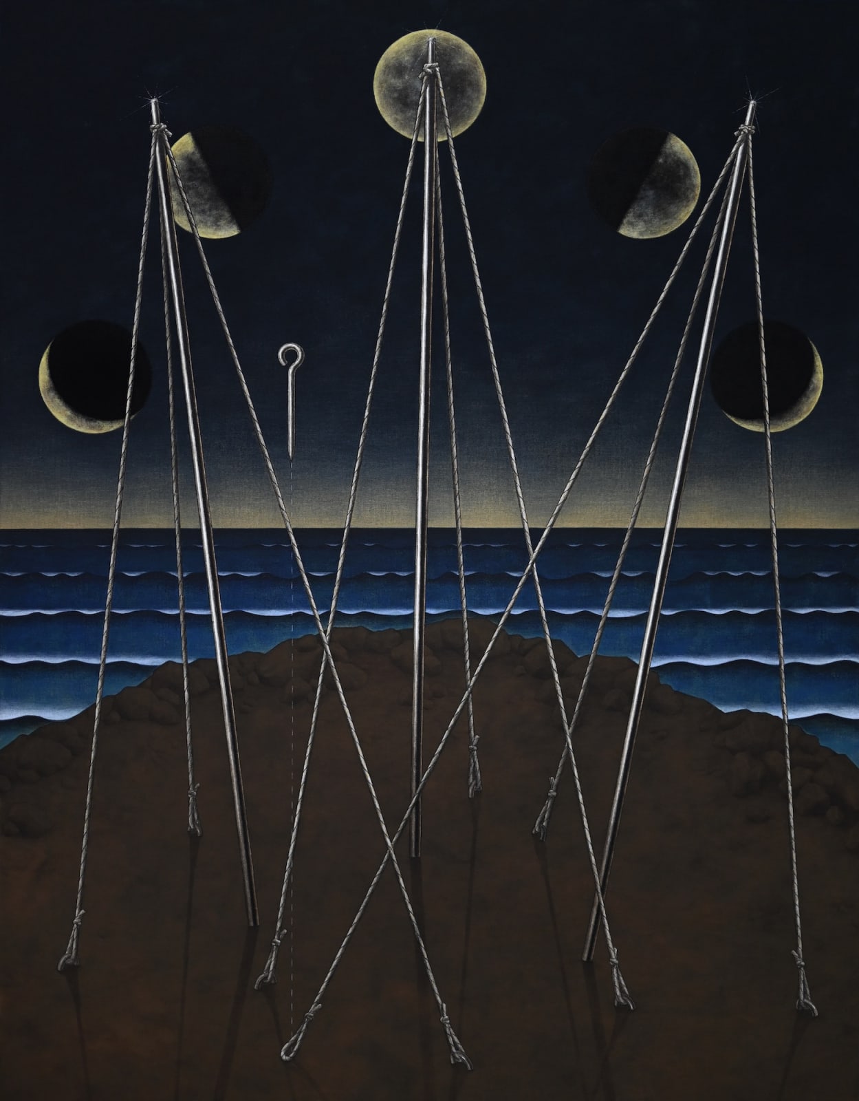 Movement of the moon, 2022, acrylic on canvas, 116.8 x 91 cm