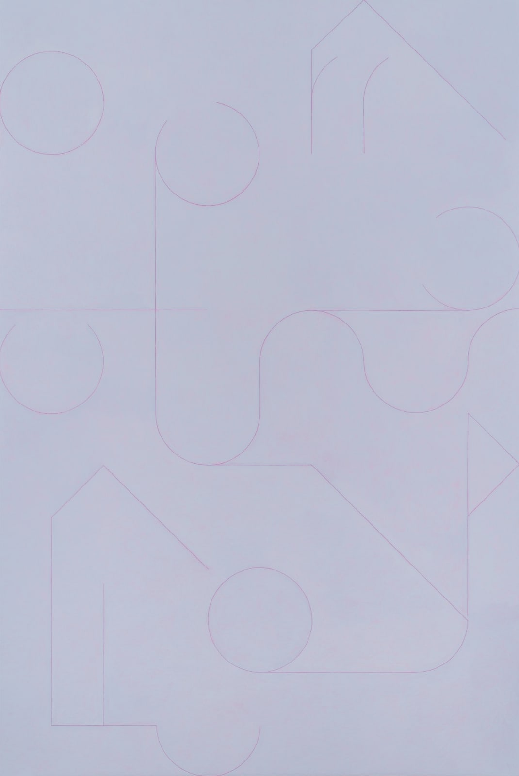 Hoh Woo Jung, Variation Pattern III, 2022, oil, colored pencil on canvas, 192 x 130 cm