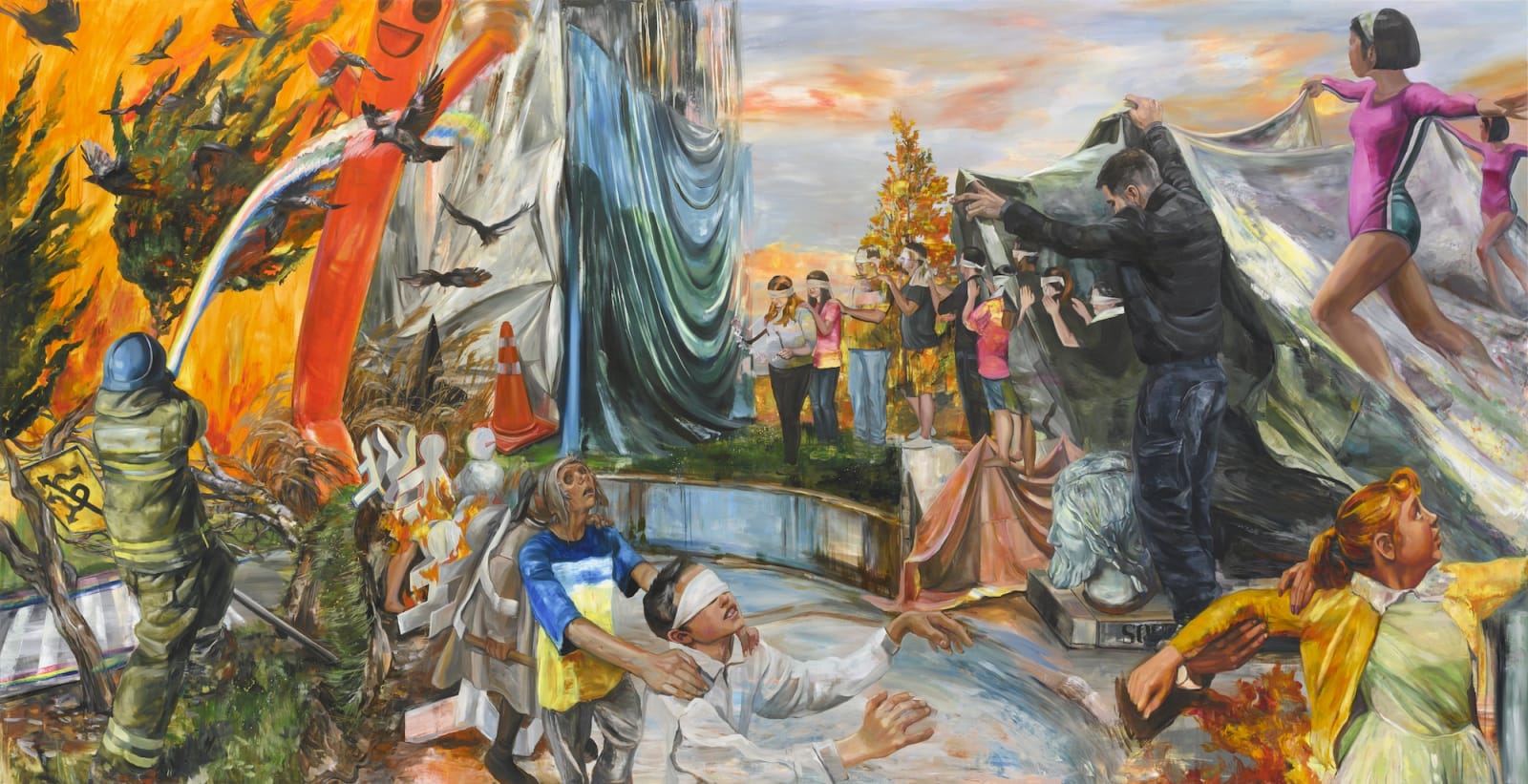 A Song for the Unseen, 2020, oil on linen, 190 x 370 cm, Robert and Renee Drake Collection