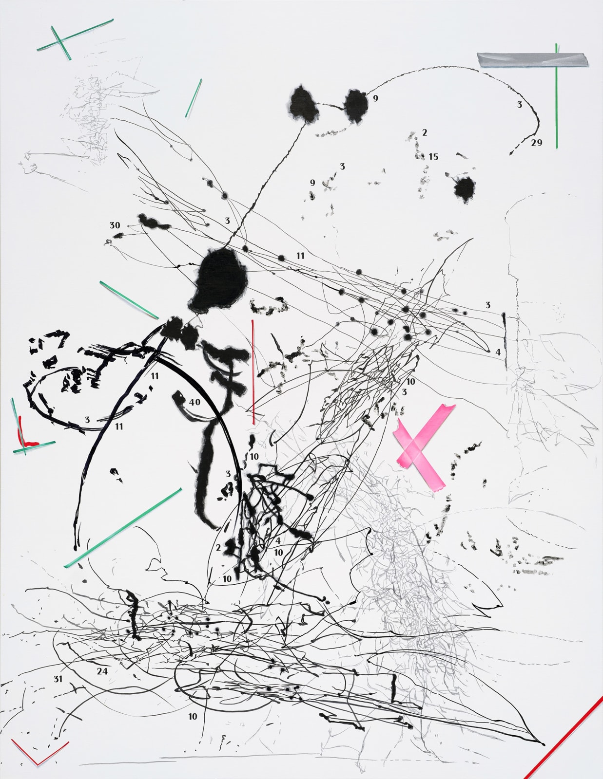 March winds, 2022, mixed media, 145.5 x 112.1 cm