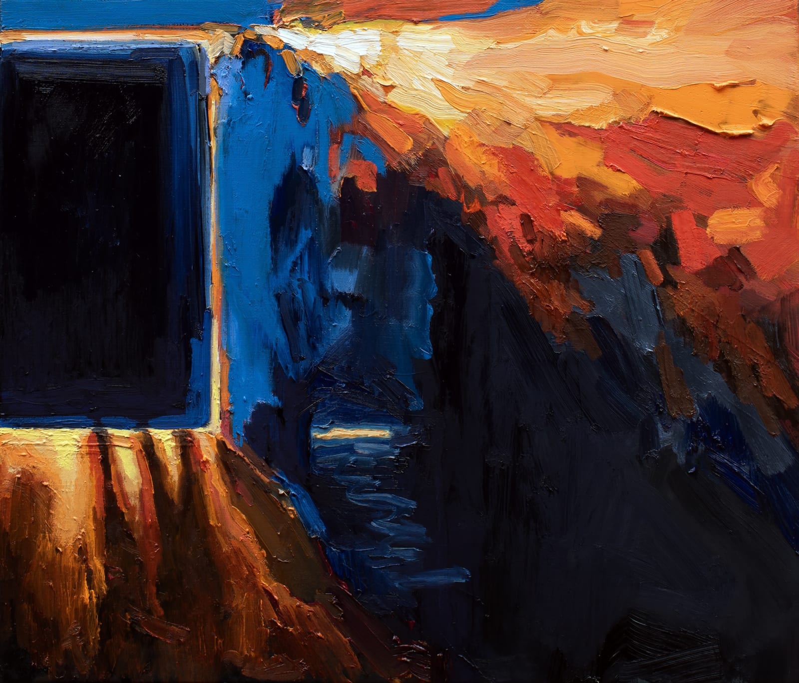 Red Alert, 2024, oil on canvas, 45 x 53 cm