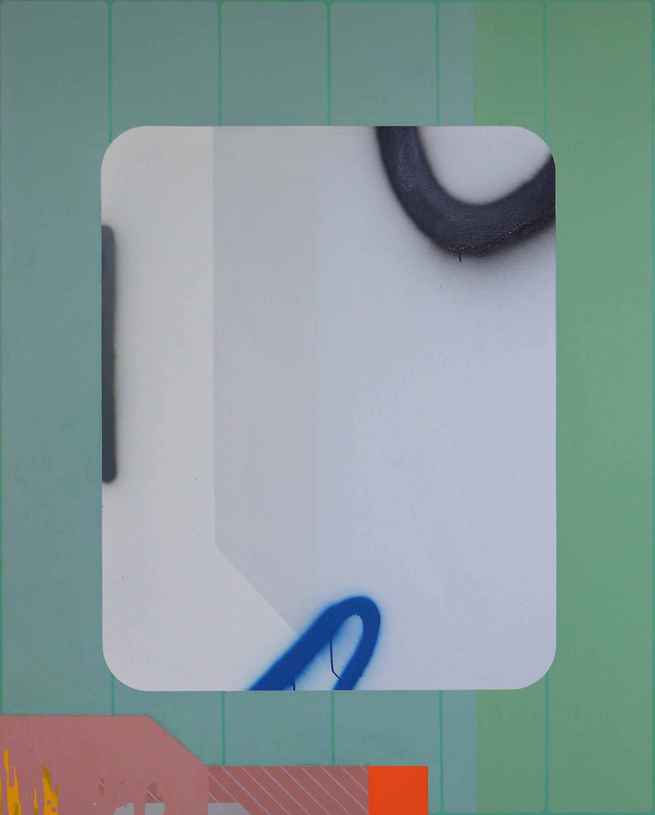 Emerald Sequence, 2016, acrylic, spray on canvas, 162.2 x 130.3 cm