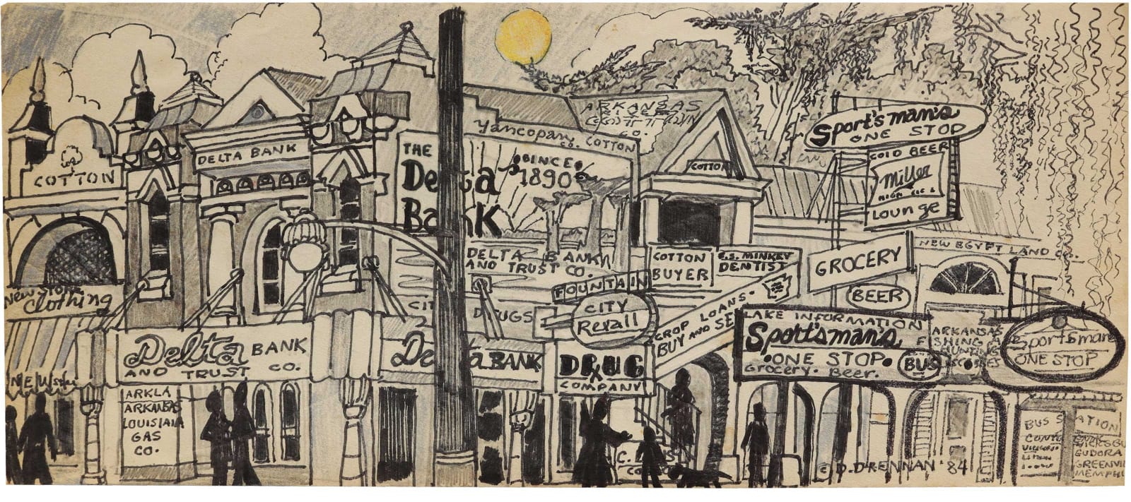 Cityscape with Delta Bank