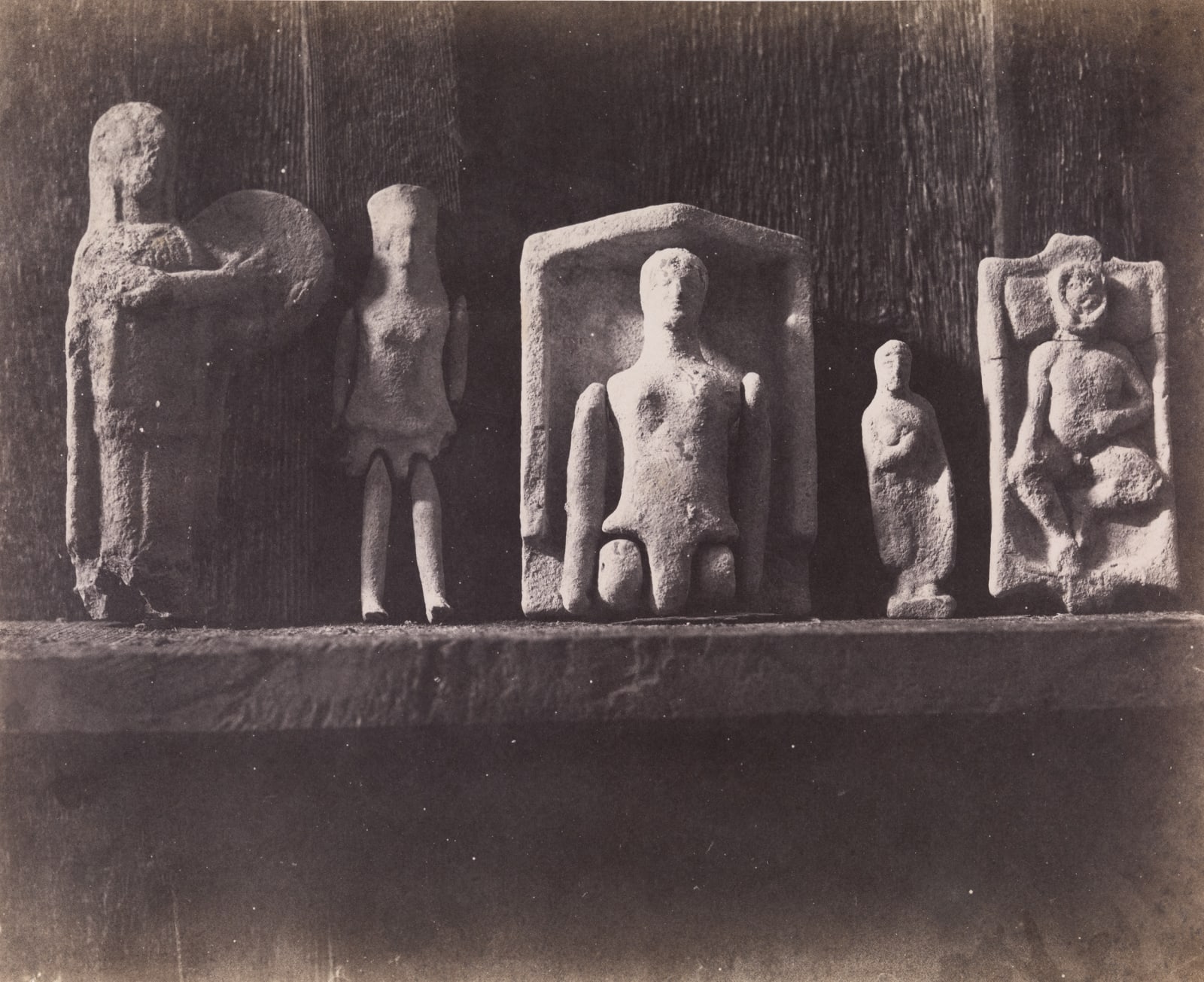 Auguste Salzmann, Statues at Kamiros, Rhodes, 1855