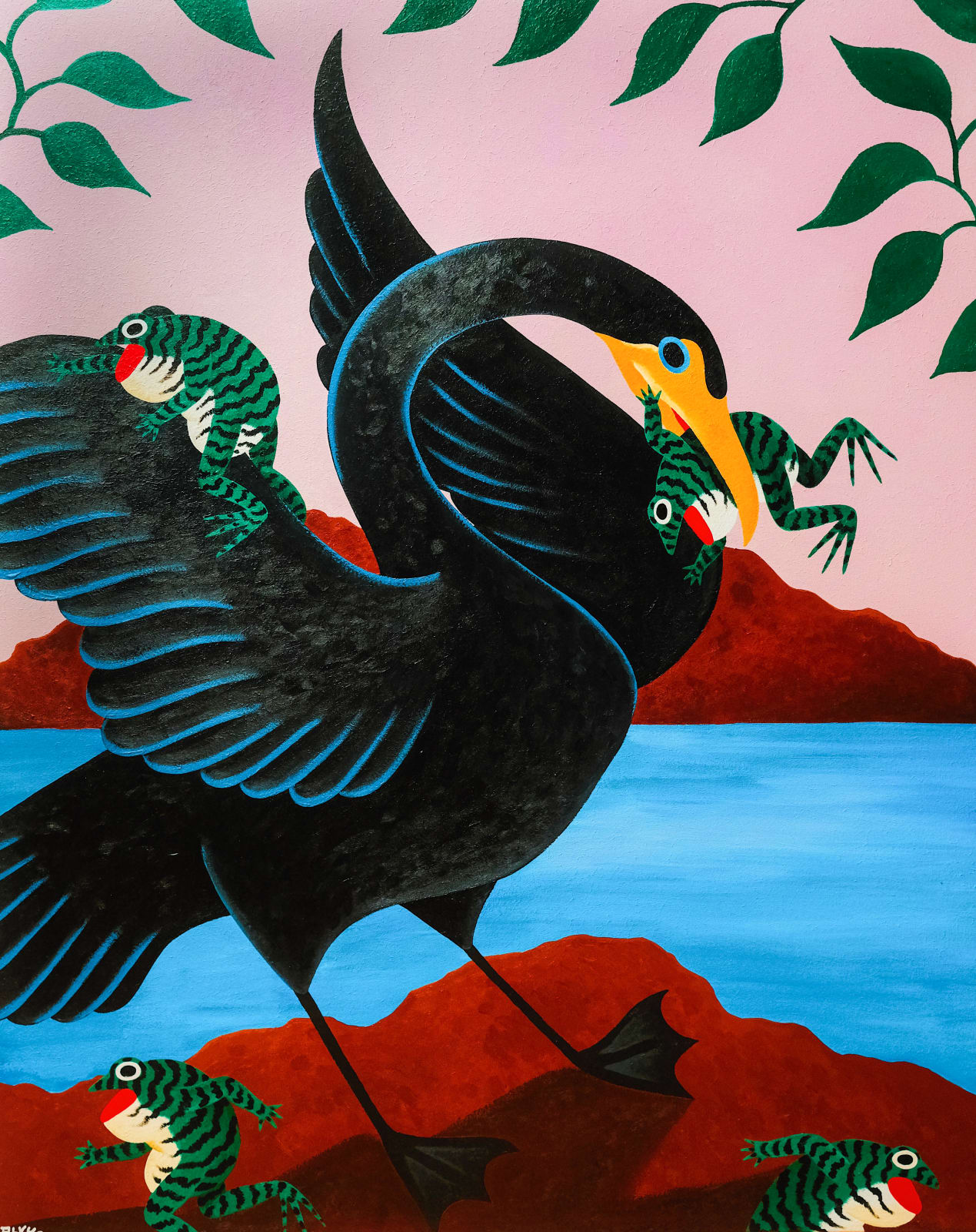 LIAM ALVY, Cormorant With Frogs I, 2023