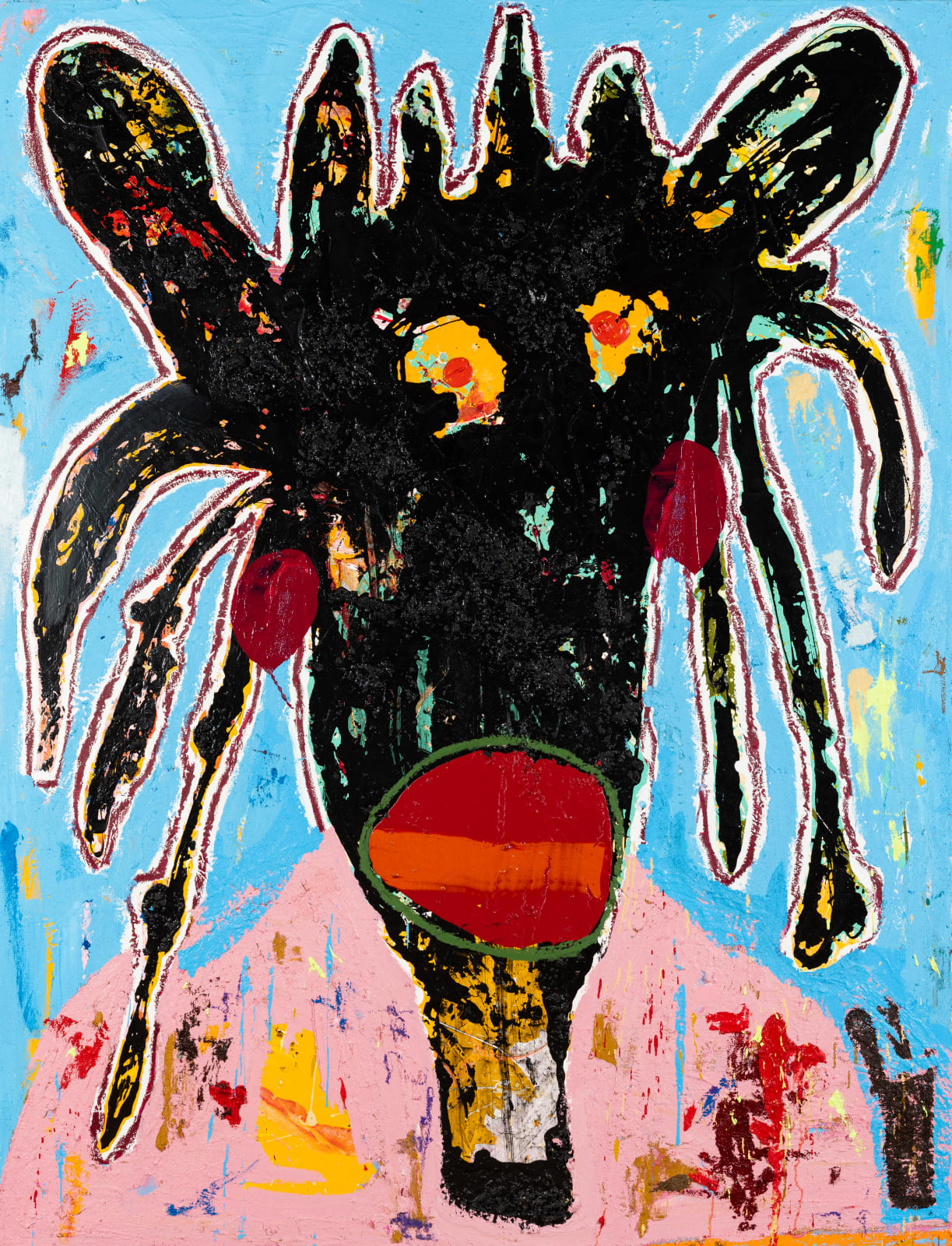 JACK KABANGU, Dark Face Painting (Blue School Uniform) , 2024