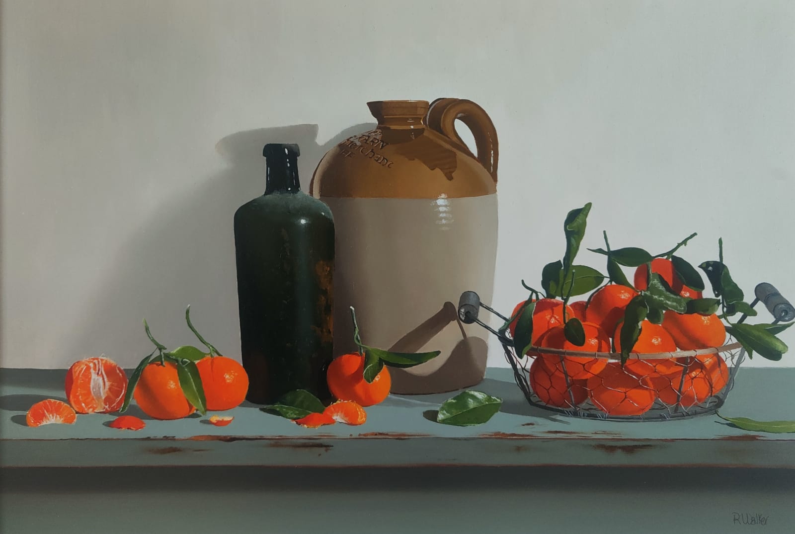 Rob Walker, Cider Flagon with bottle and Clementines