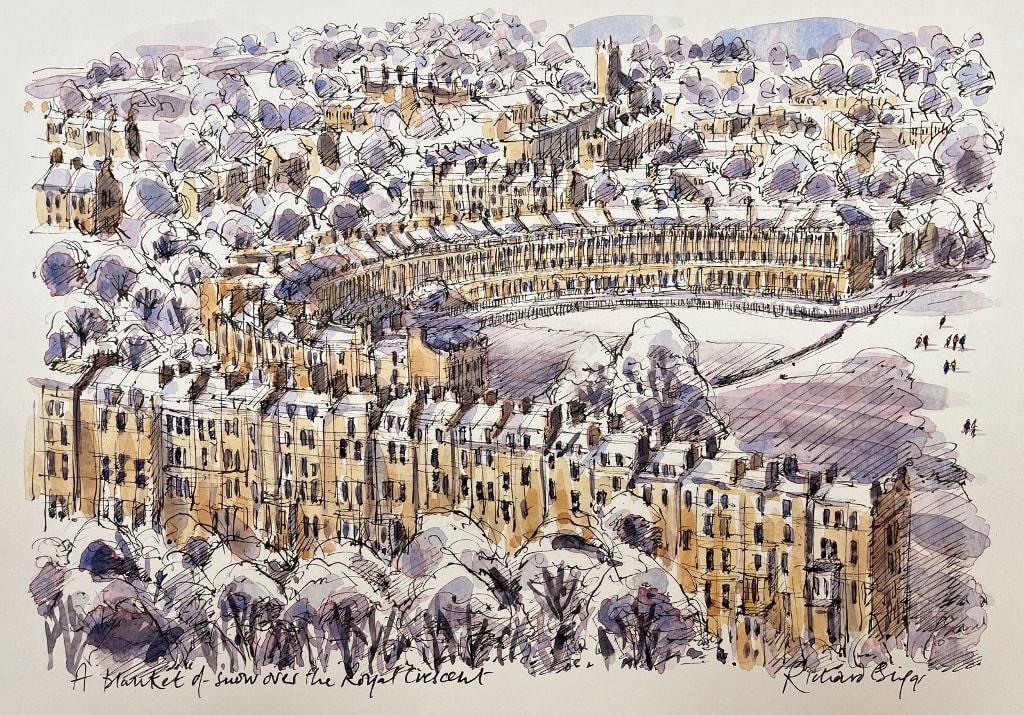 Richard Briggs, A blanket of snow over the Royal Crescent