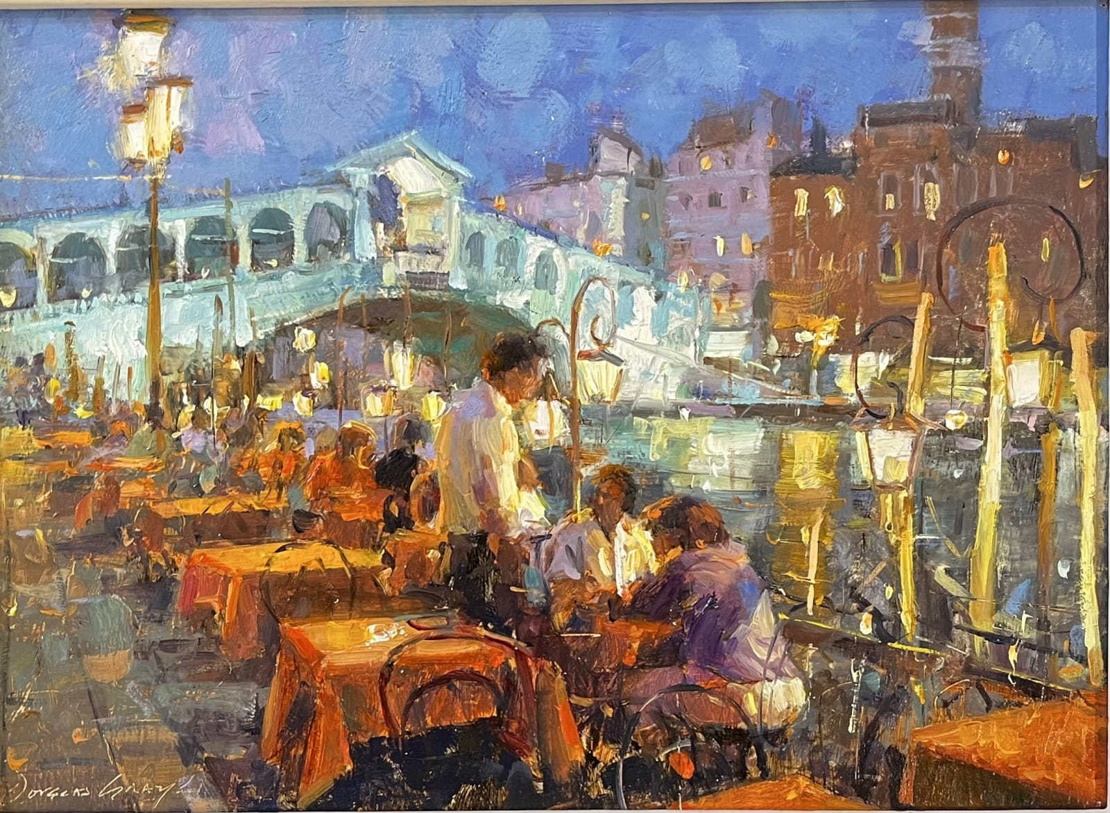 Douglas Gray, A Table at The Rialto, Venice