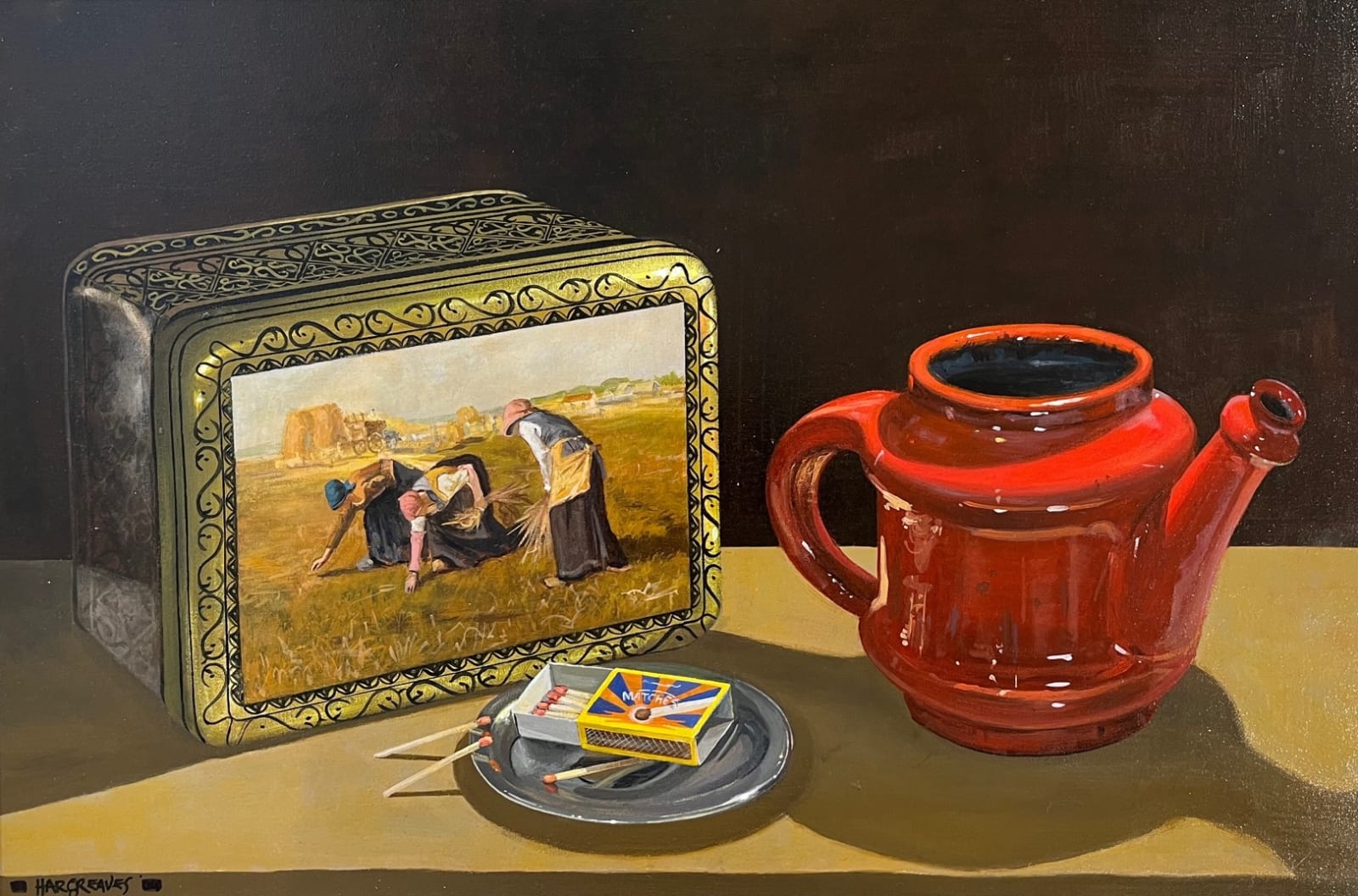 Ian Hargreaves, Still Life with Biscuit Tin