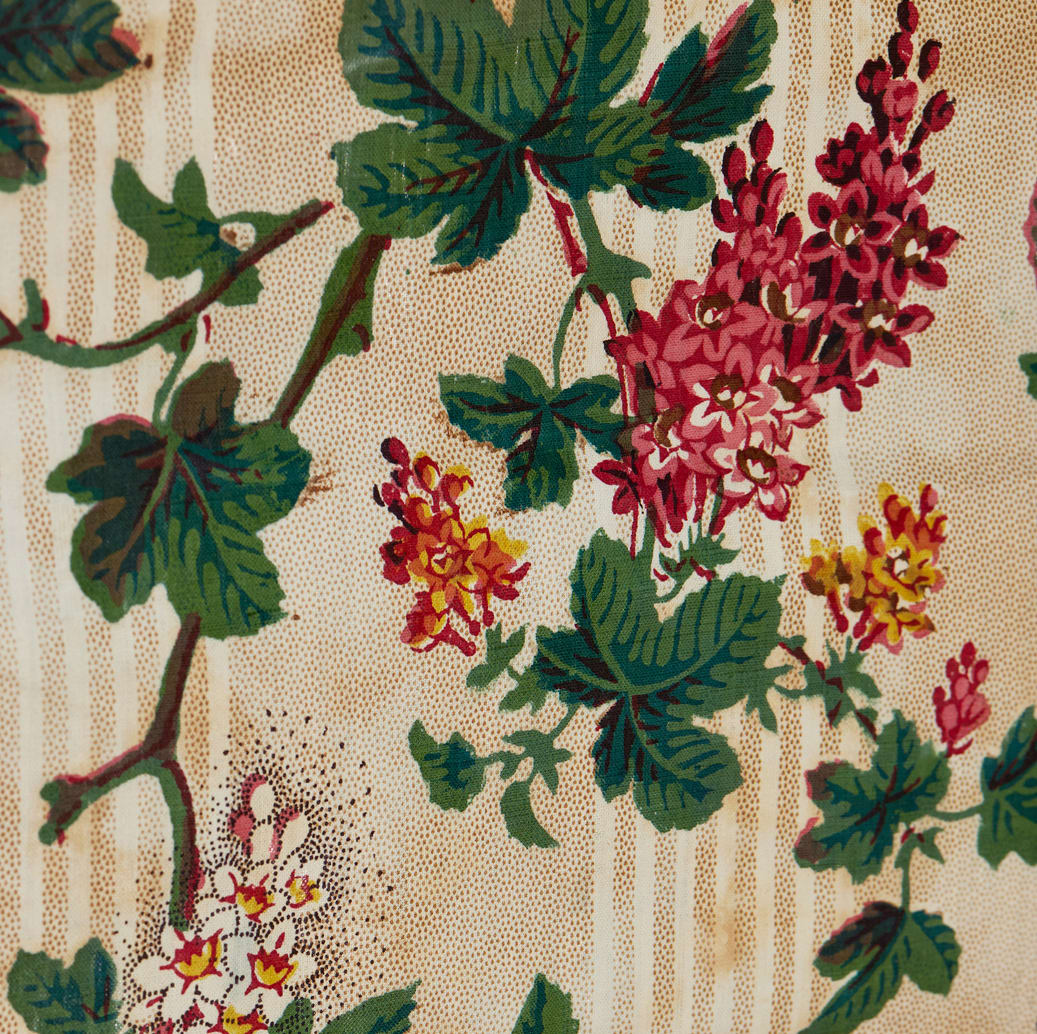 English, Glazed and printed chintz, ca. 1850