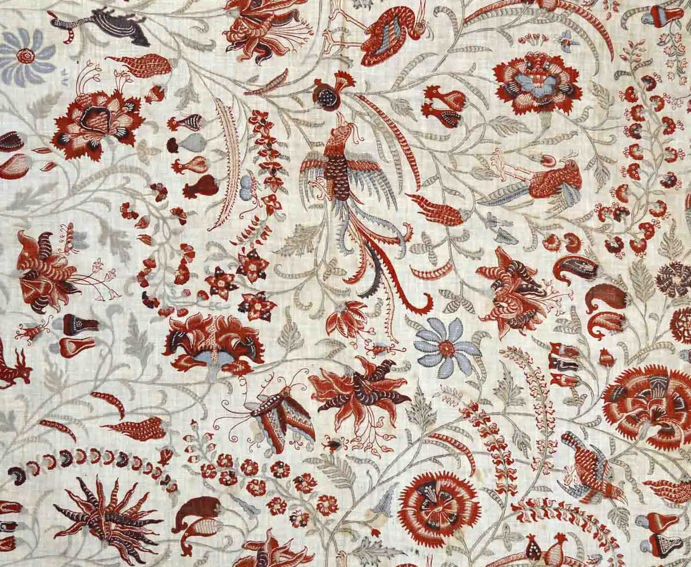 possibly Dutch for the Indonesian market, Indian-style printed cotton, 19th century