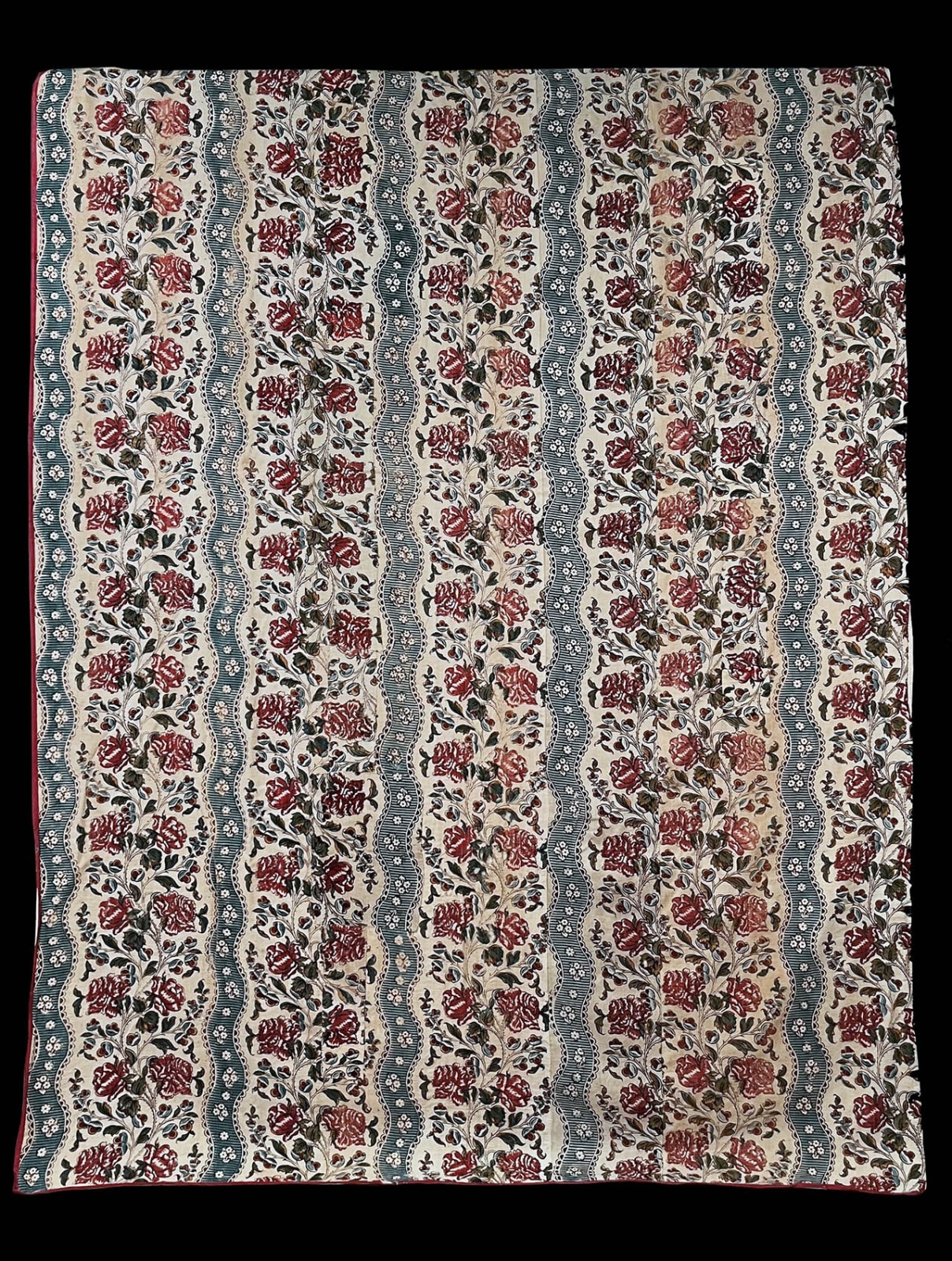 Oberkampf Manufactory, Block-printed siamoise bedhangings, ca. 1760–62