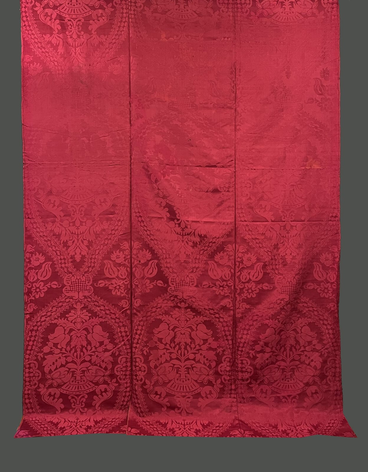 Italian, Silk damask yardage, mid-17th century