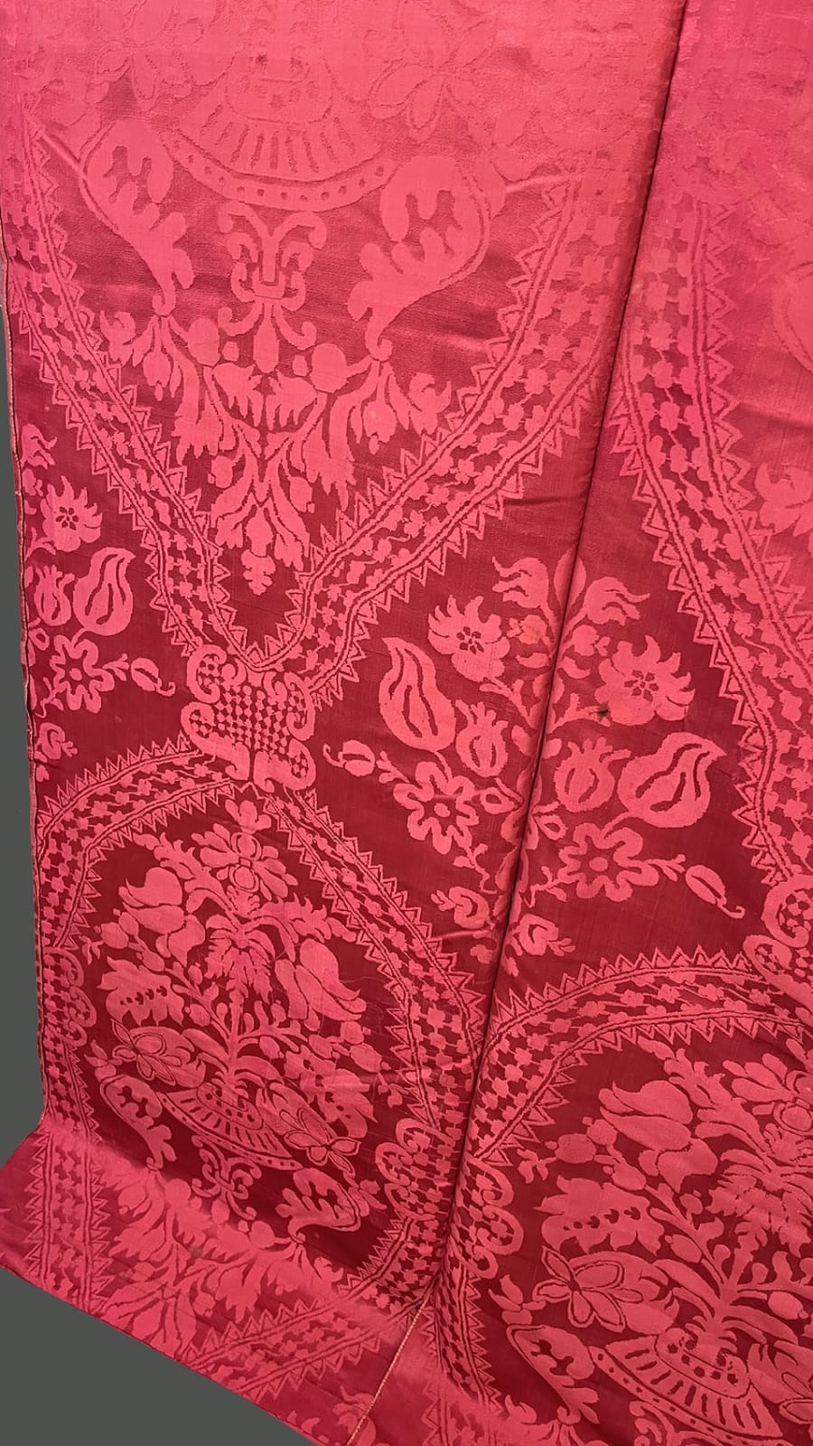 Italian, Silk damask yardage, mid-17th century