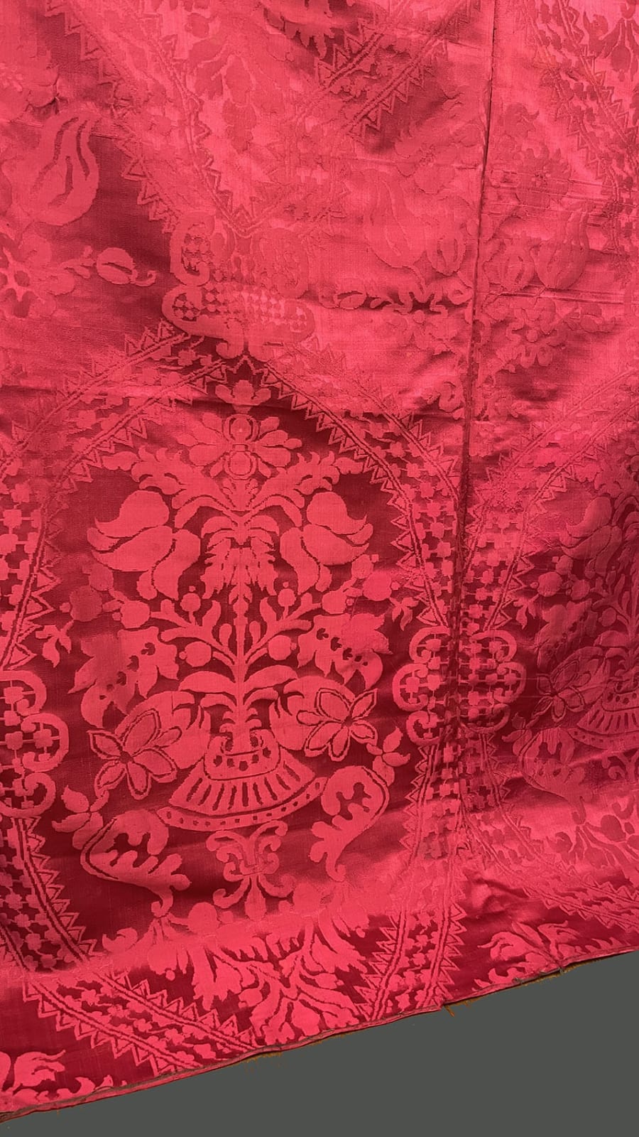Italian, Silk damask yardage, mid-17th century