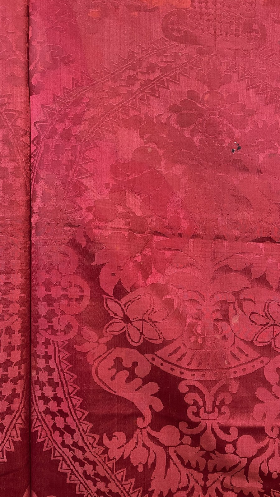 Italian, Silk damask yardage, mid-17th century