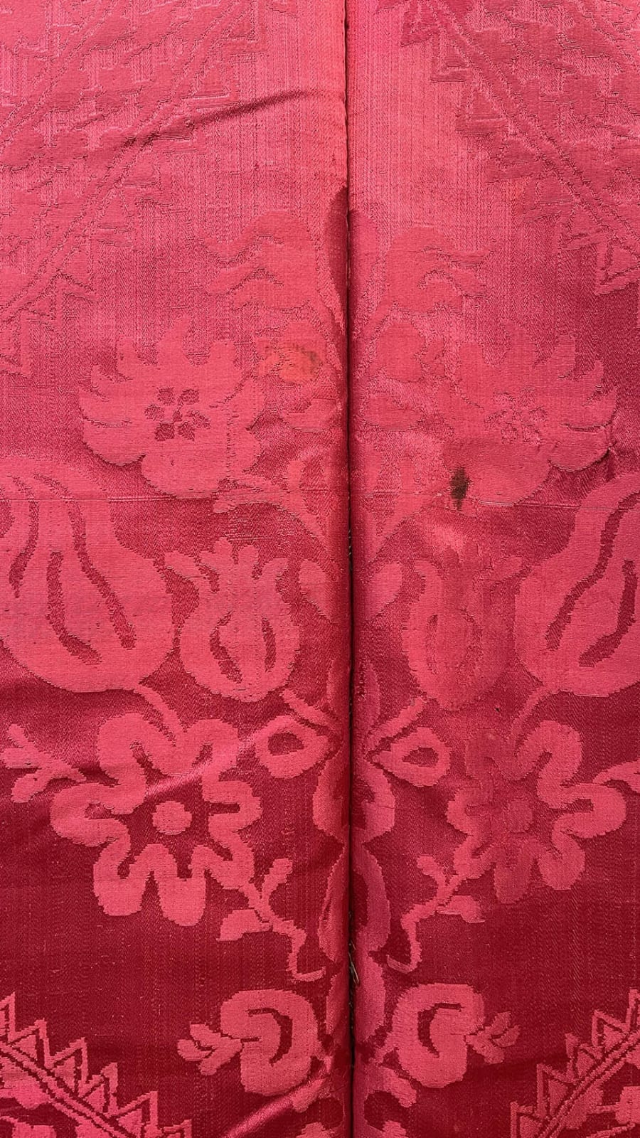 Italian, Silk damask yardage, mid-17th century