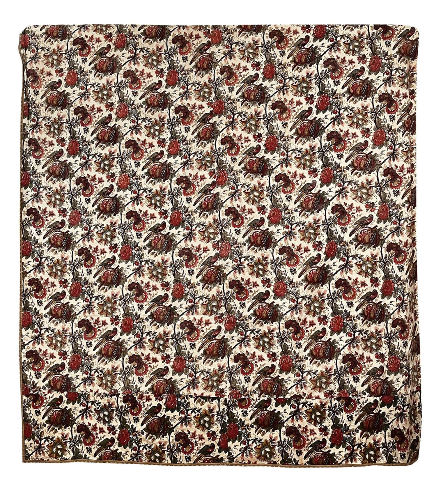 French, Pair of block-printed curtains, ca. 1820