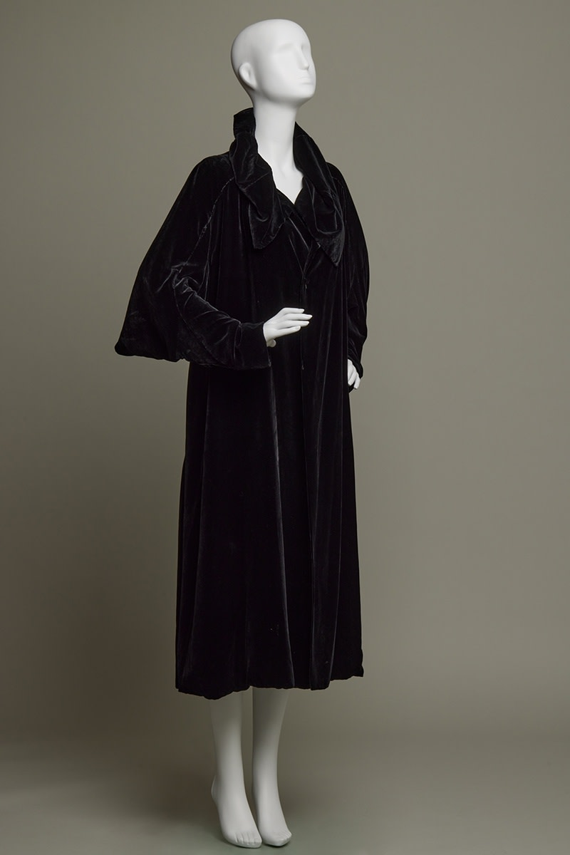 Augustabernard, Evening coat of silk velvet, ca. 1929–30